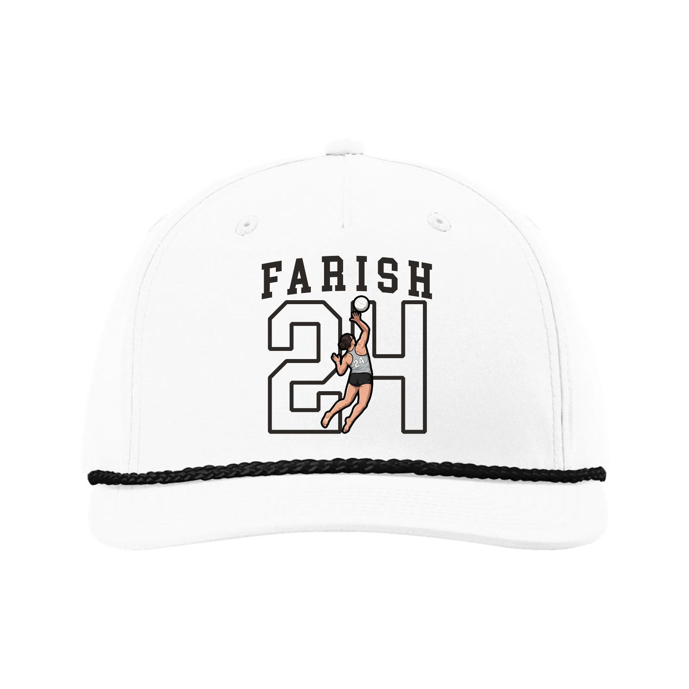 Five-Panel Classic Rope Cap — Shirsey in White