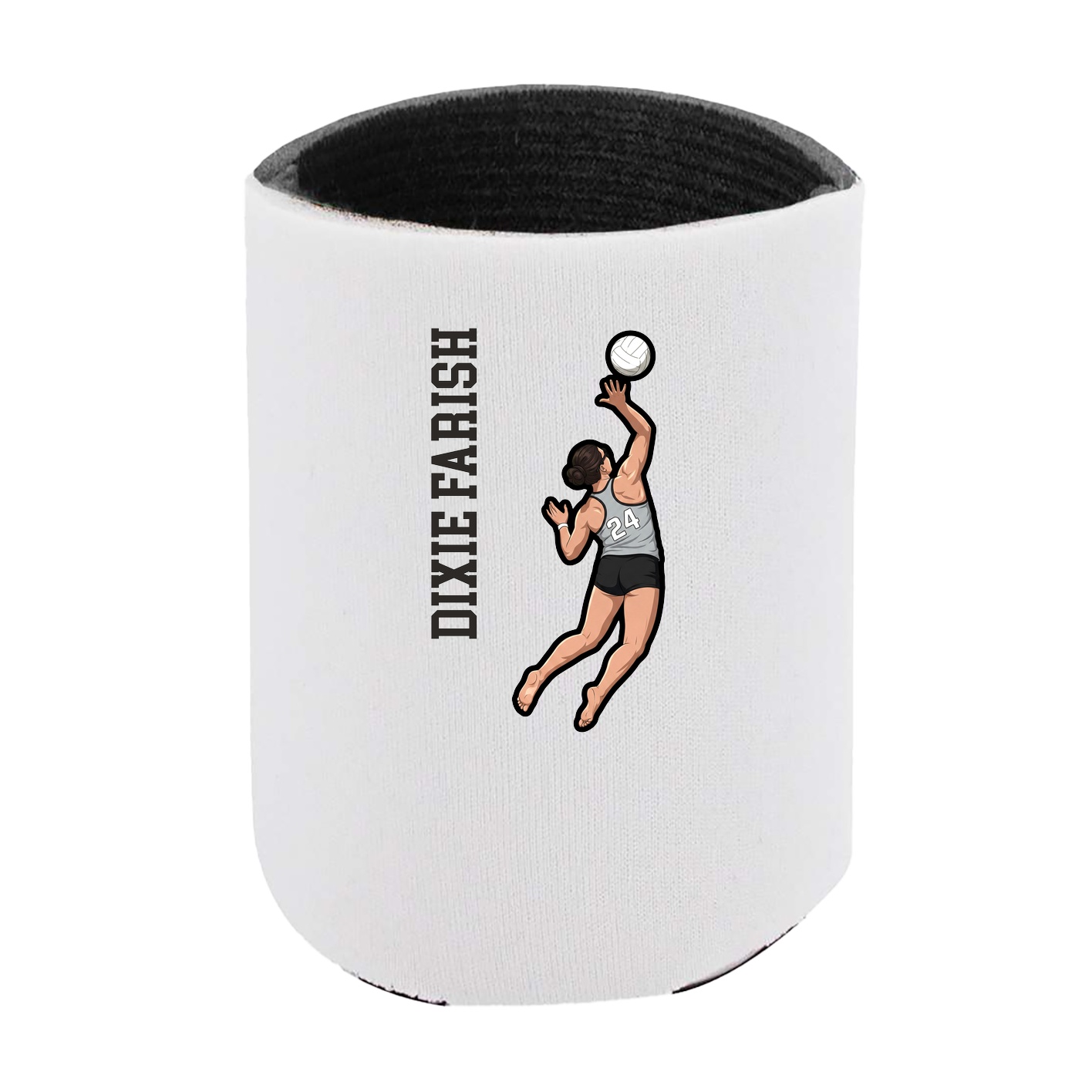 Can Holder — Name Vertical in White