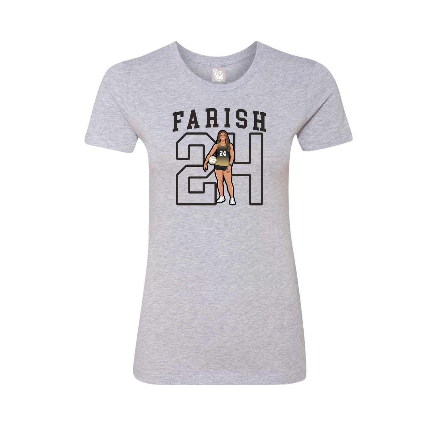 Fitted Women's Tee — Shirsey in Grey