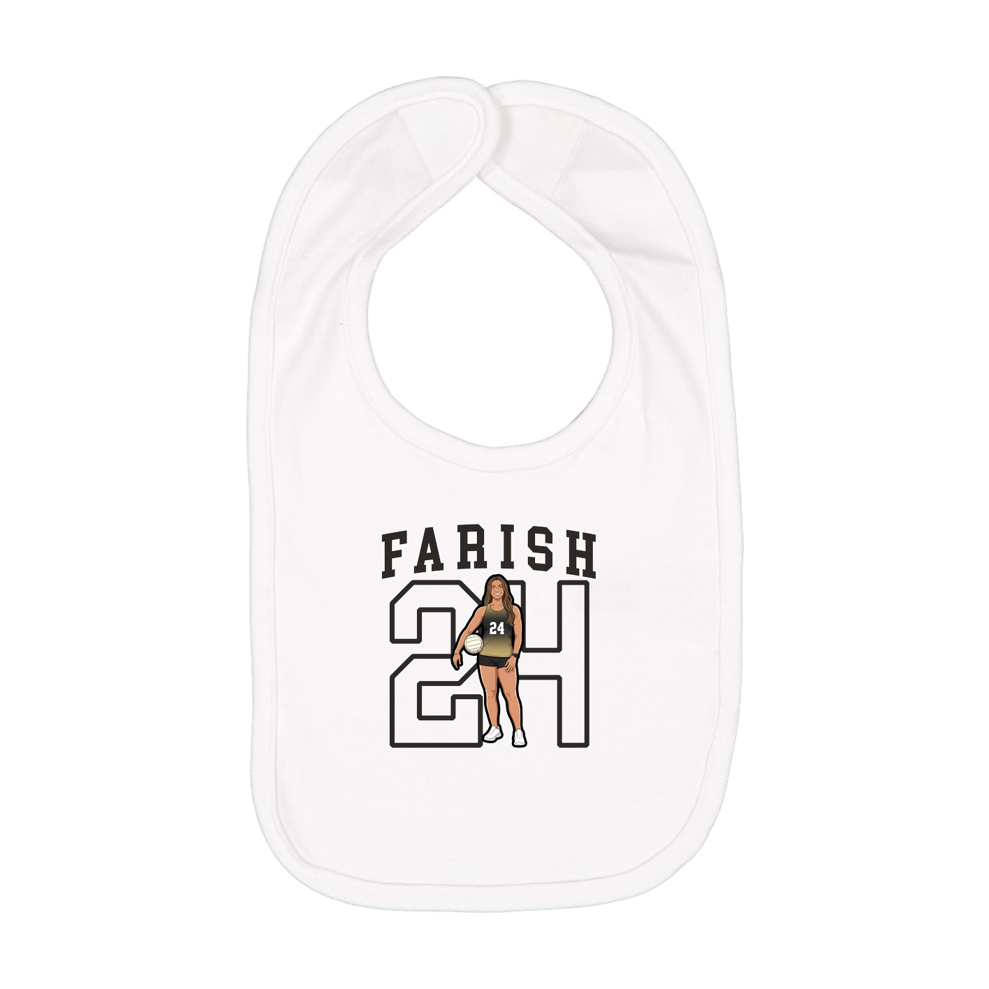 Infant Bib — Shirsey in White