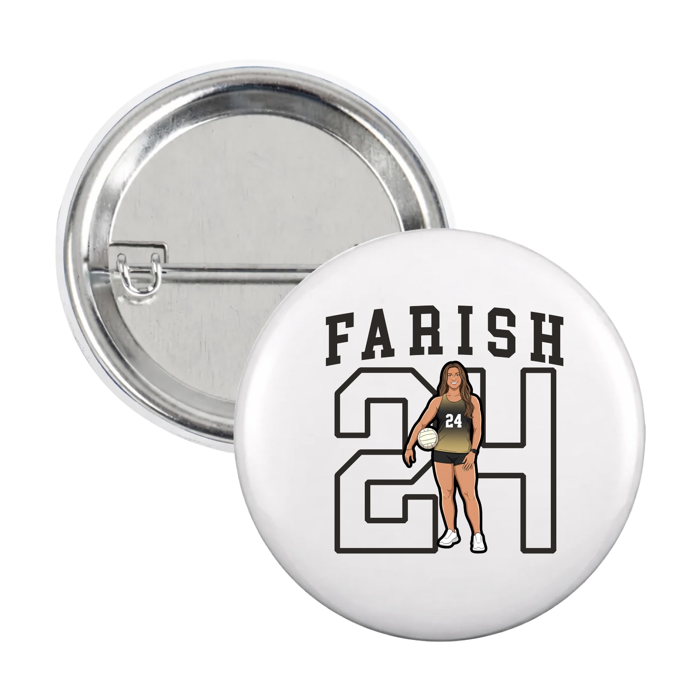 Game Day Button — Shirsey in White