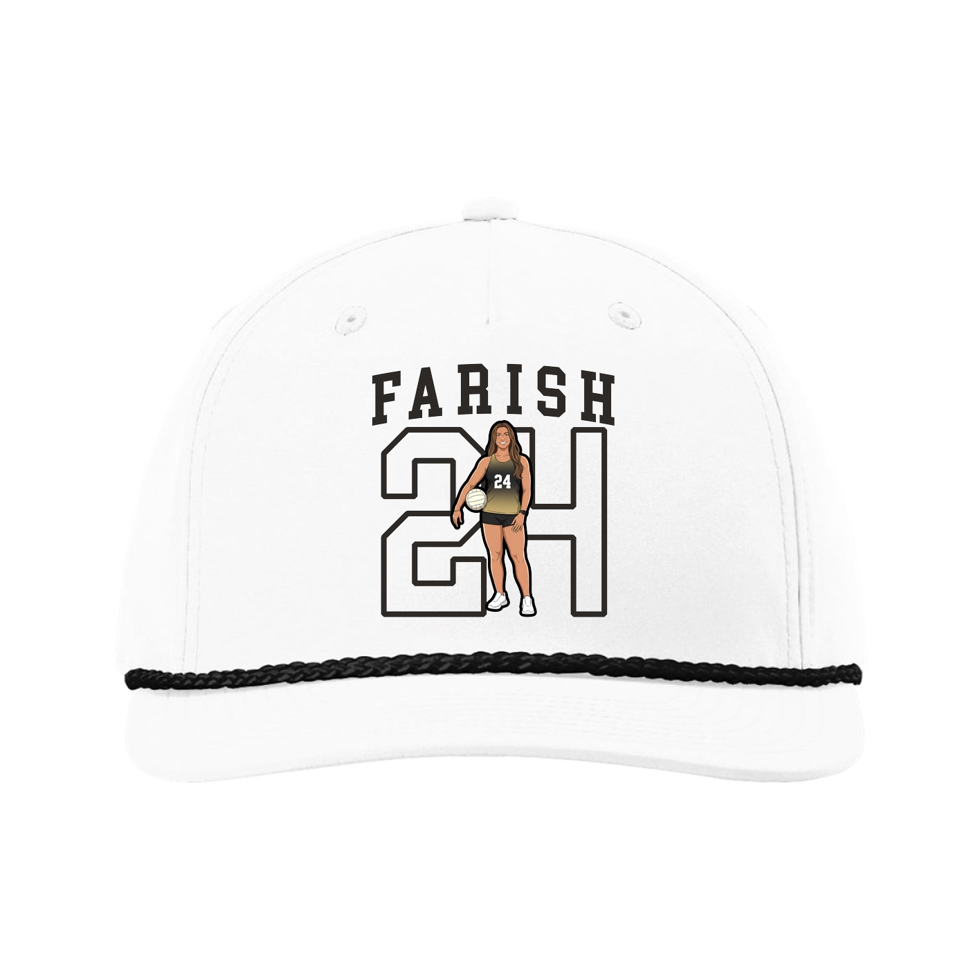 Five-Panel Classic Rope Cap — Shirsey in White