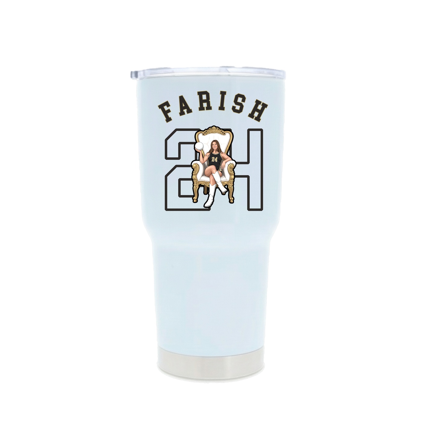 30oz Stainless Steel Tumbler — Shirsey Arch in White