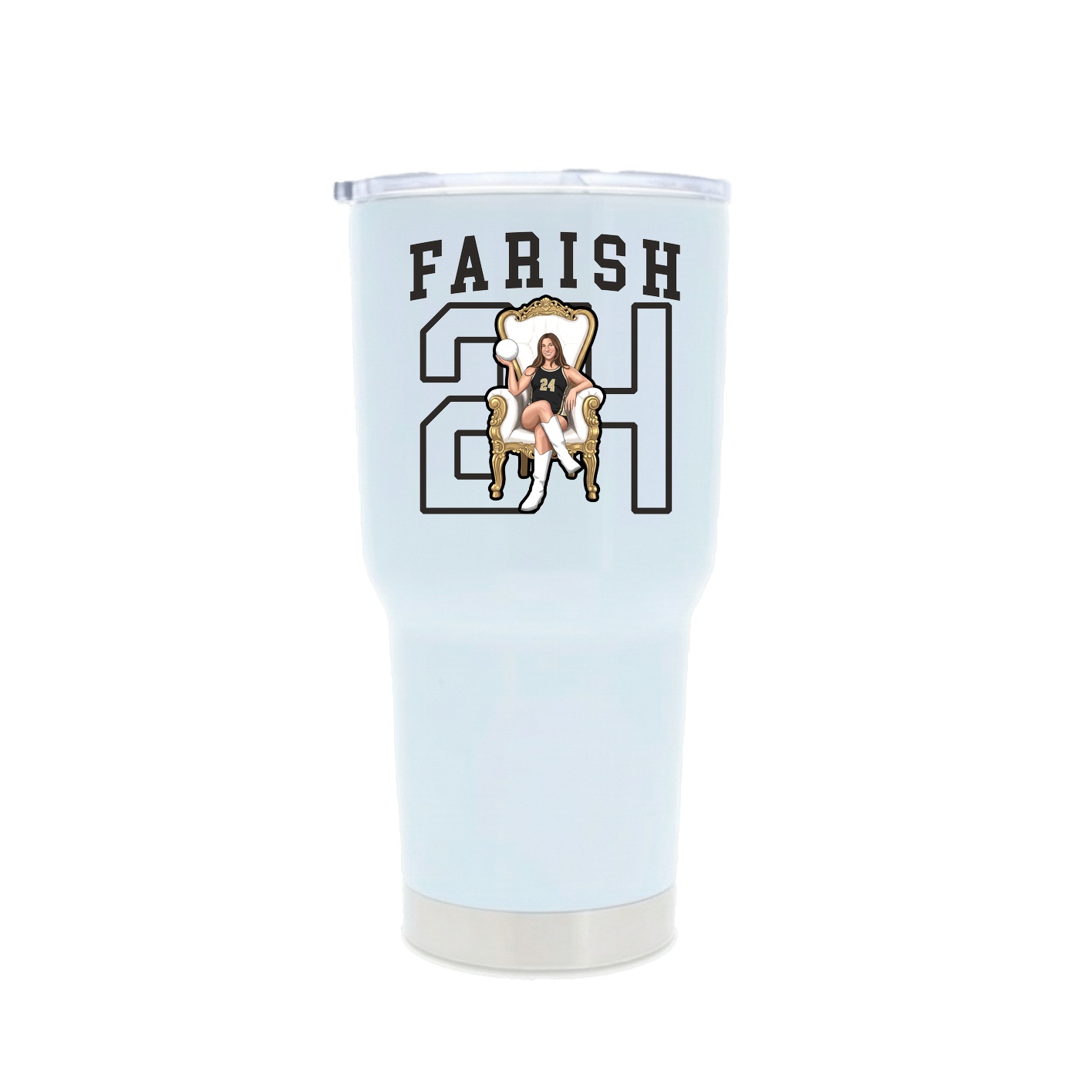 30oz Stainless Steel Tumbler — Shirsey in White