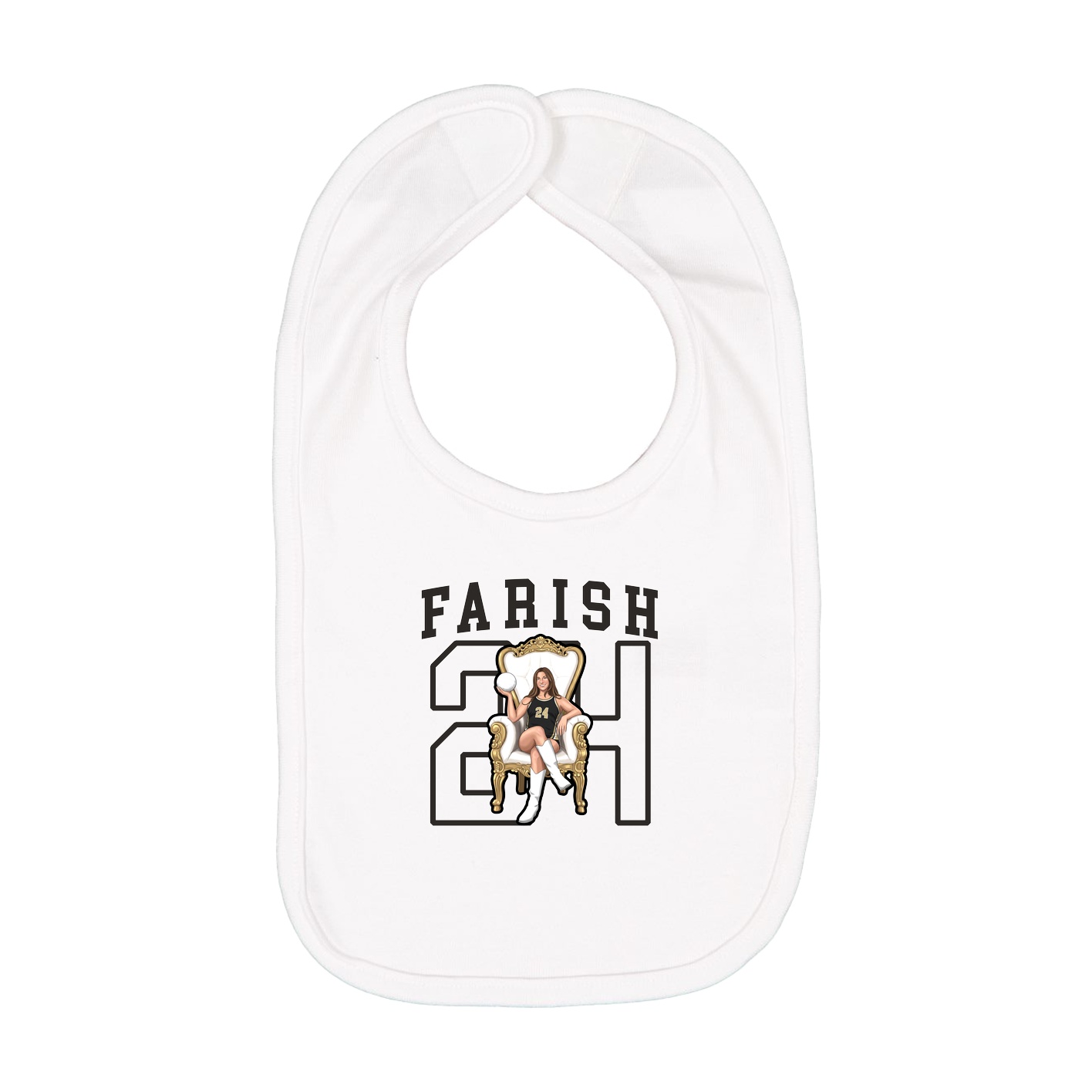 Infant Bib — Shirsey in White