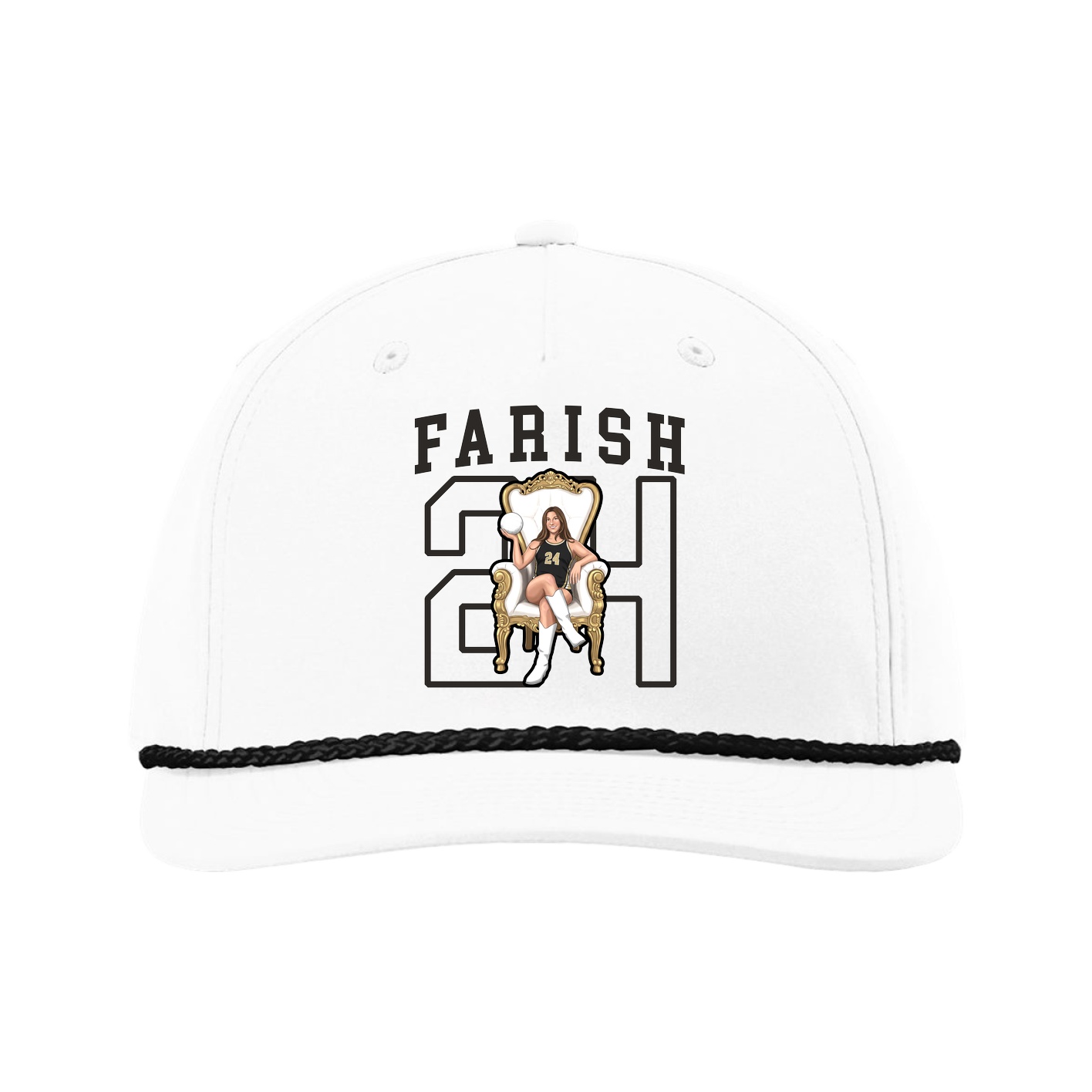 Five-Panel Classic Rope Cap — Shirsey in White