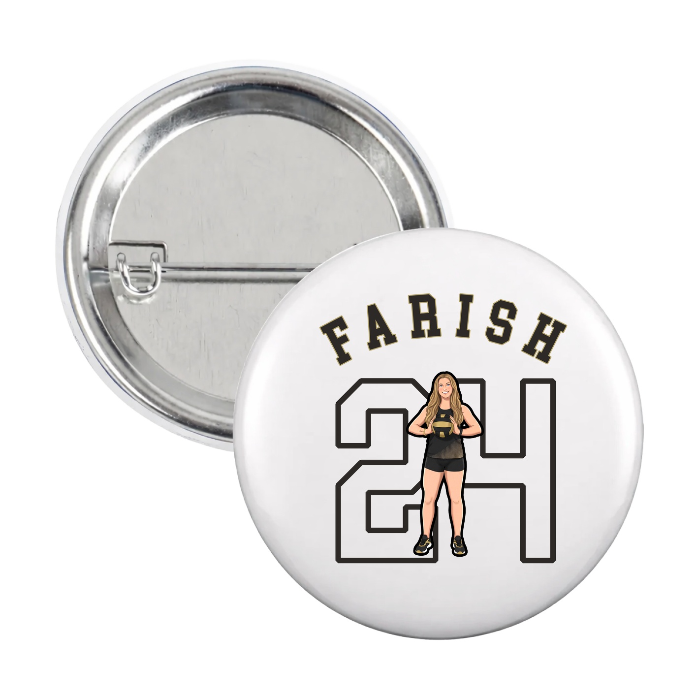 Game Day Button — Shirsey Arch in White