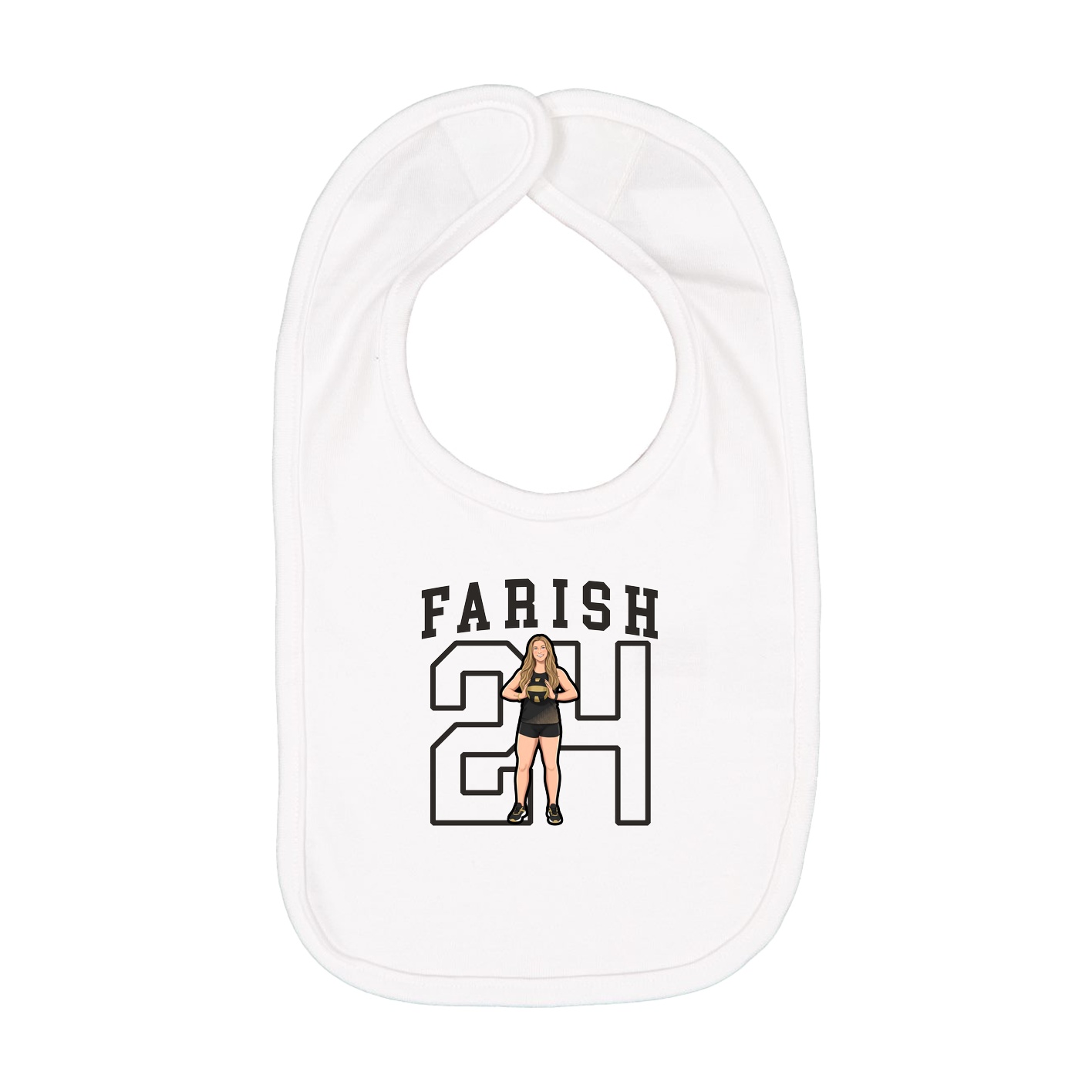 Infant Bib — Shirsey in White
