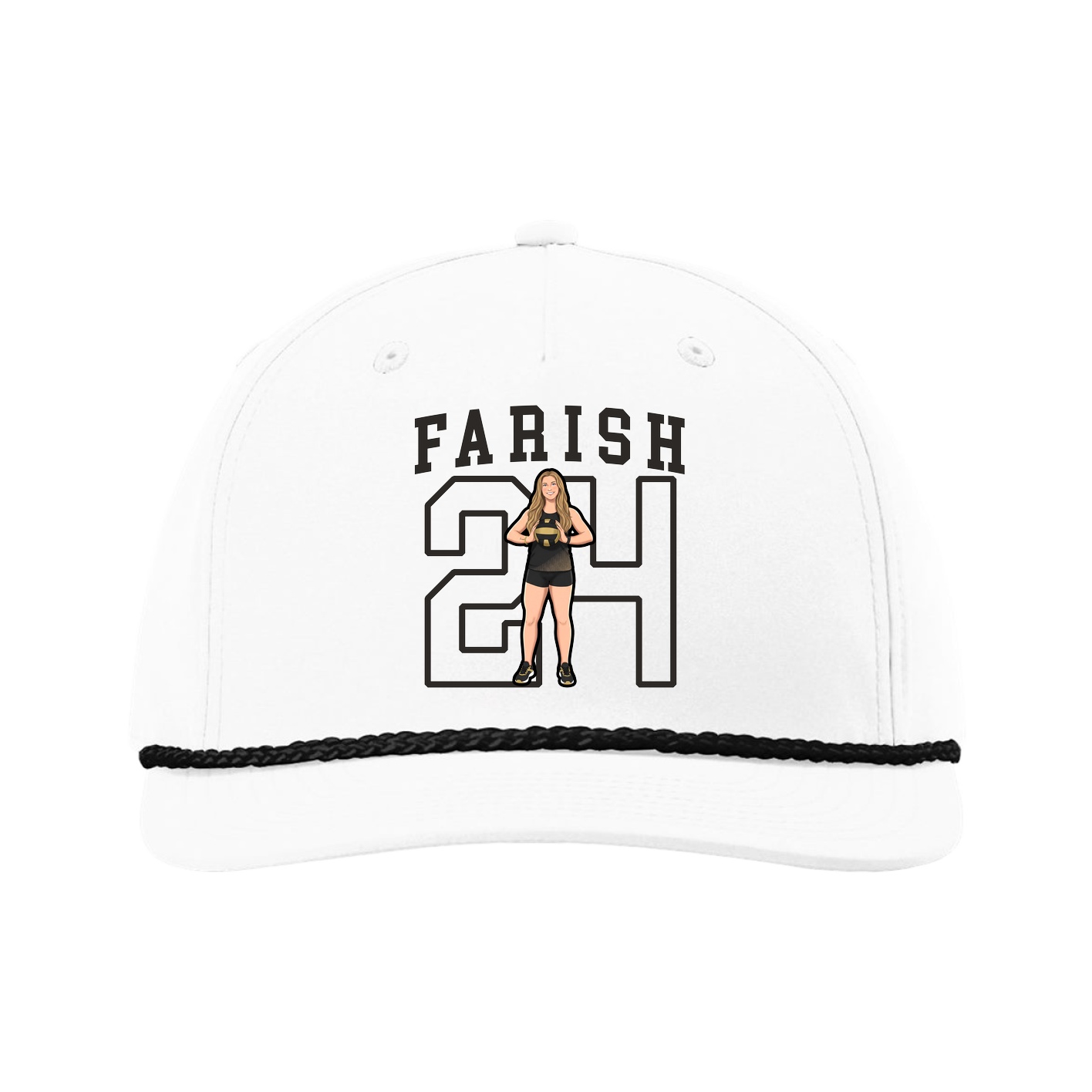 Five-Panel Classic Rope Cap — Shirsey in White