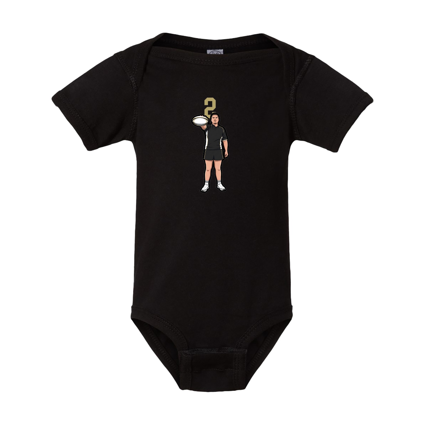 Baby Onesie — Number Top in Black