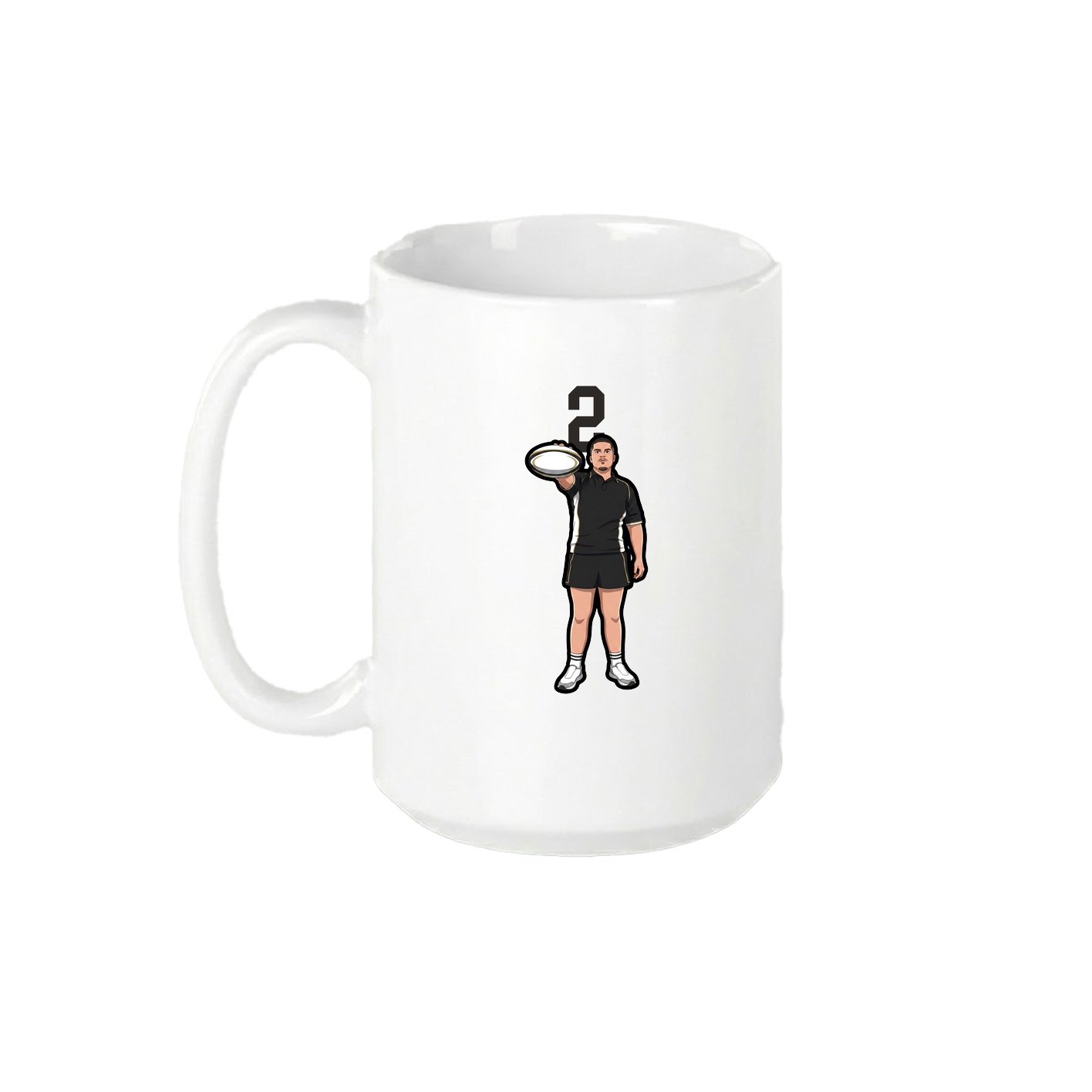 15oz Coffee Mug — Number Top in White