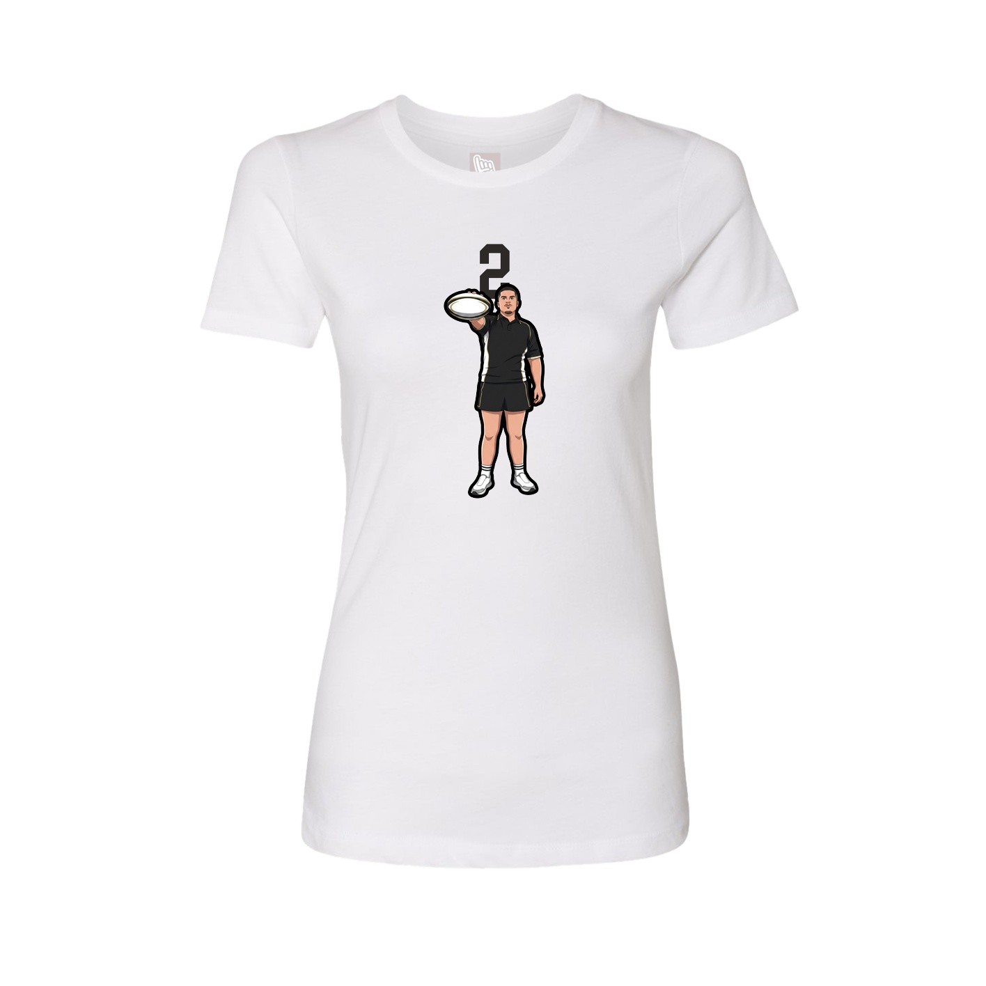 Fitted Women's Tee — Number Top in White