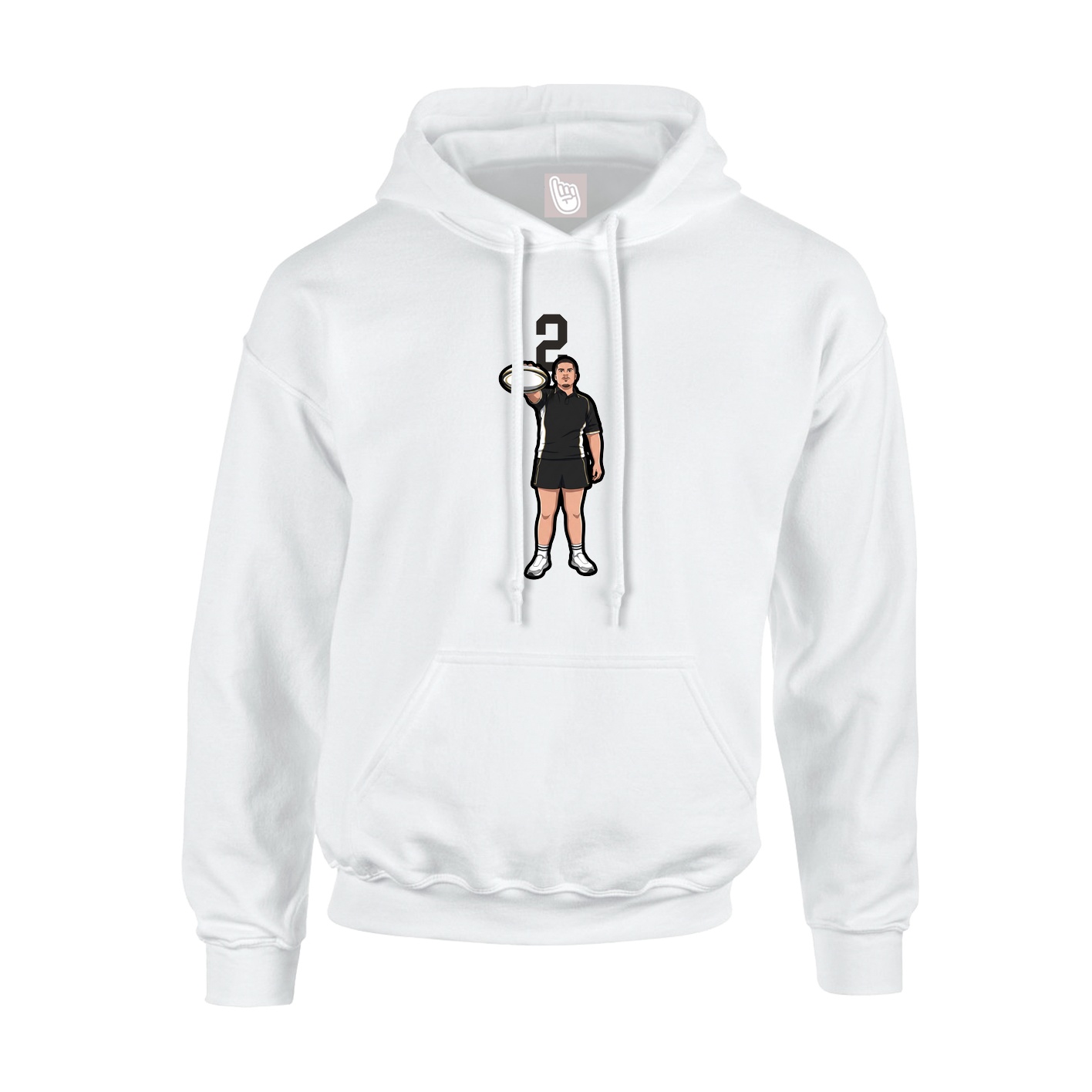 Hoodie — Number Top in White
