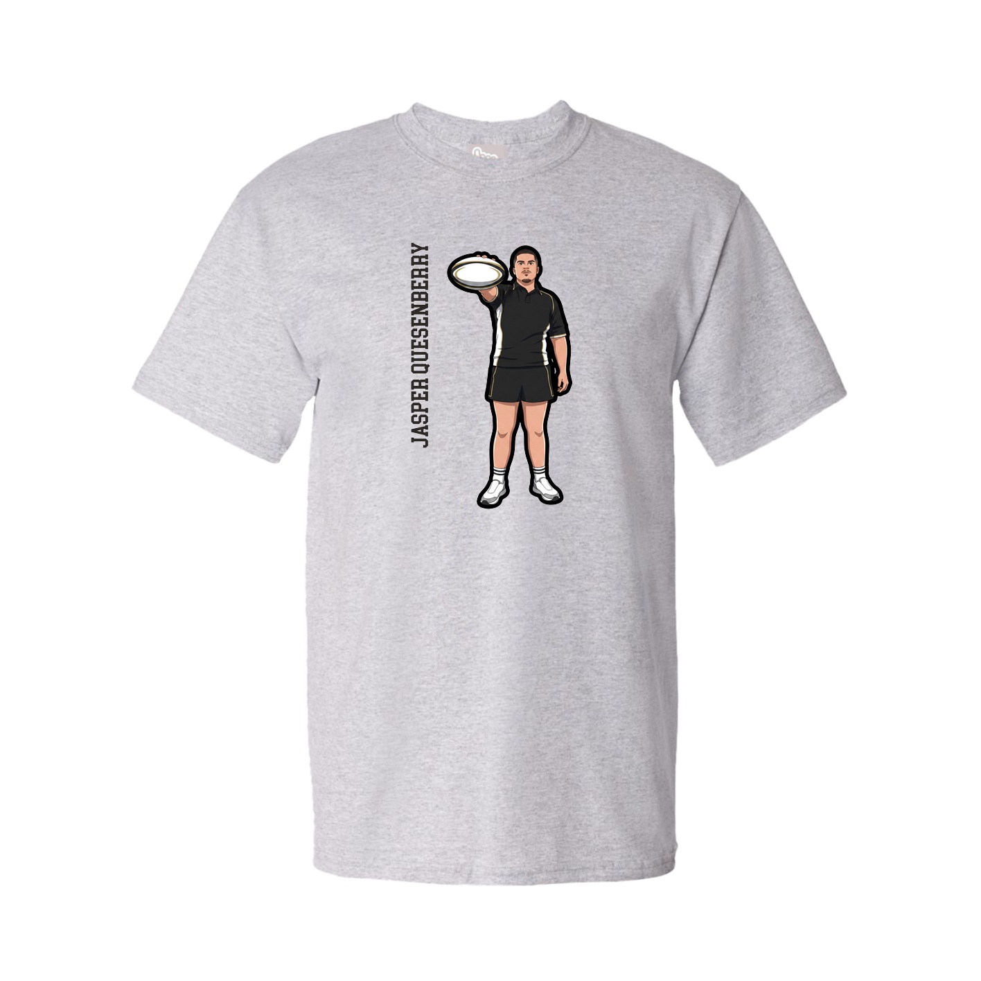 Tee — Name Vertical in Grey
