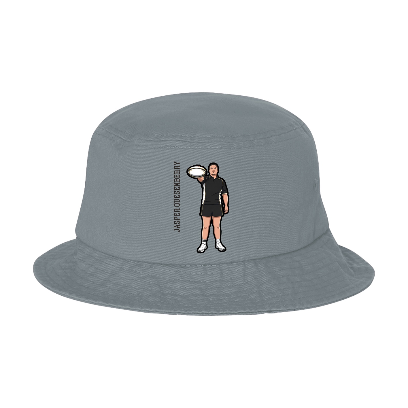 Bucket Cap — Name Vertical in Grey