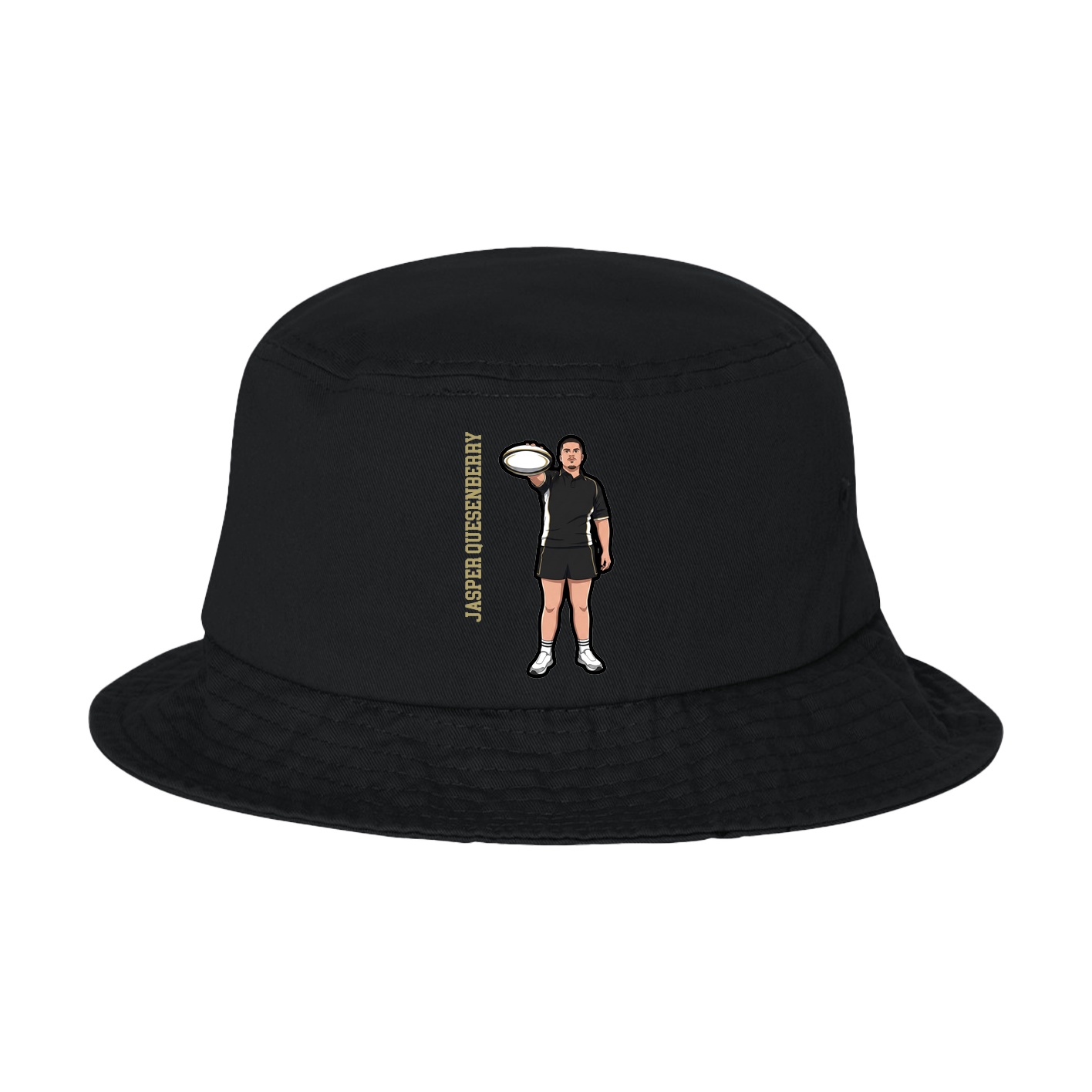Bucket Cap — Name Vertical in Black