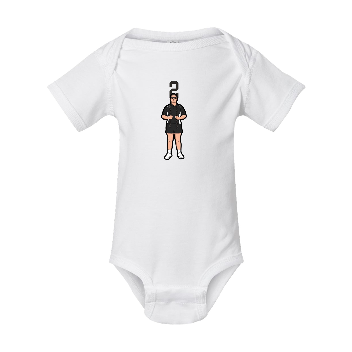 Baby Onesie — Number Top in White
