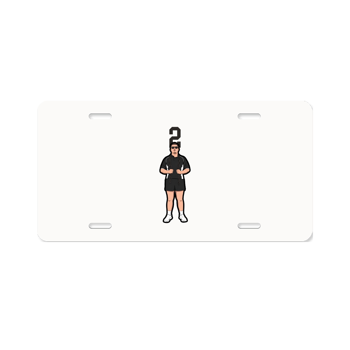 License Plate — Number Top in Classic