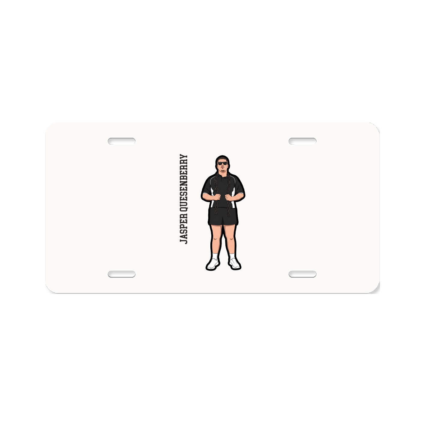 License Plate — Name Vertical in Classic
