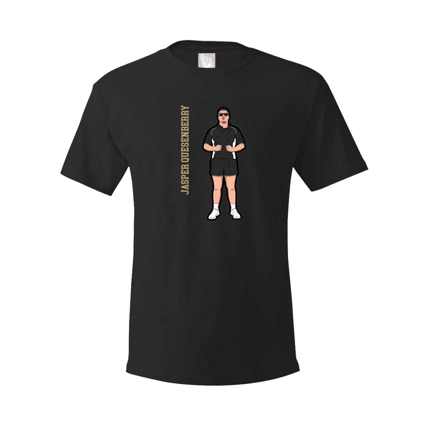 Youth Tee — Name Vertical in Black