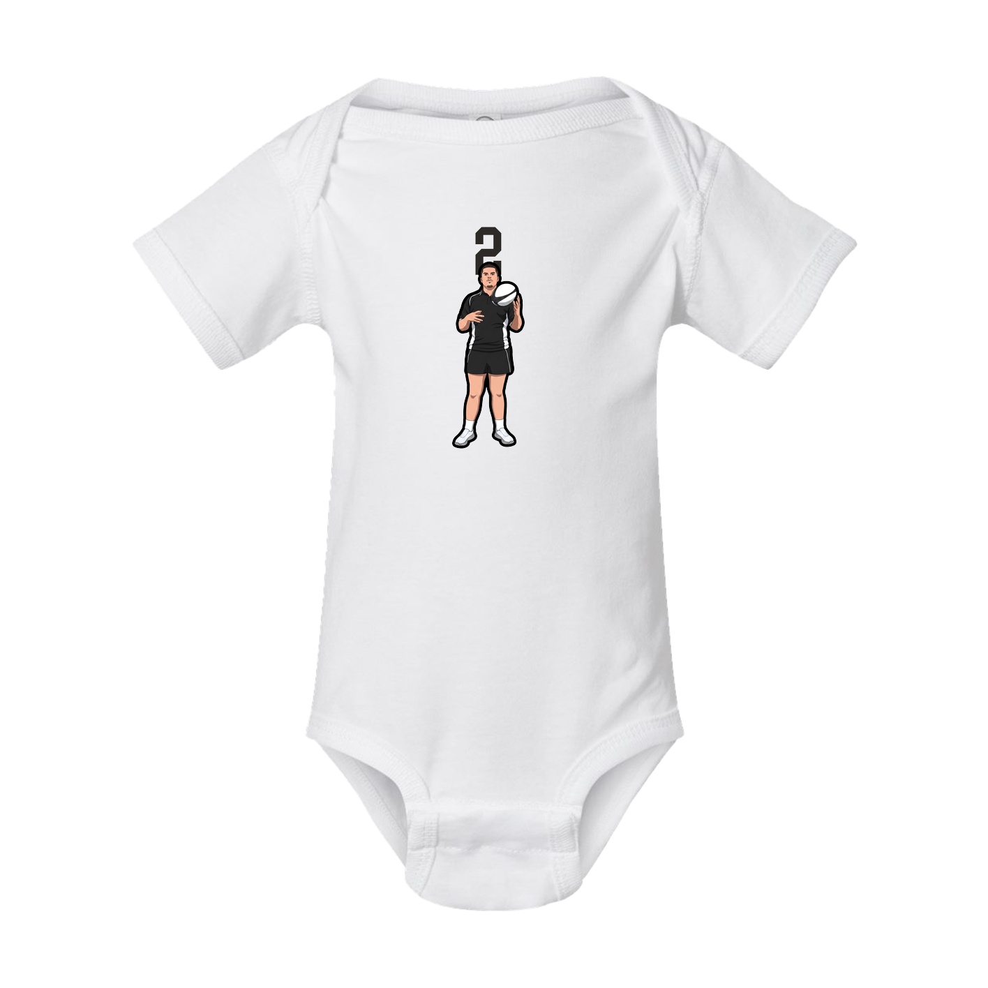 Baby Onesie — Number Top in White