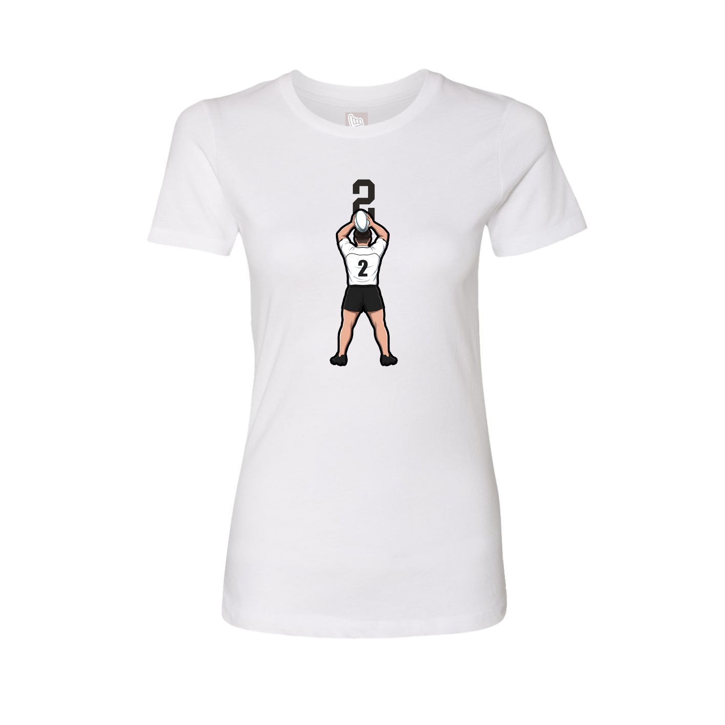 Womens Tee — Number Top in White