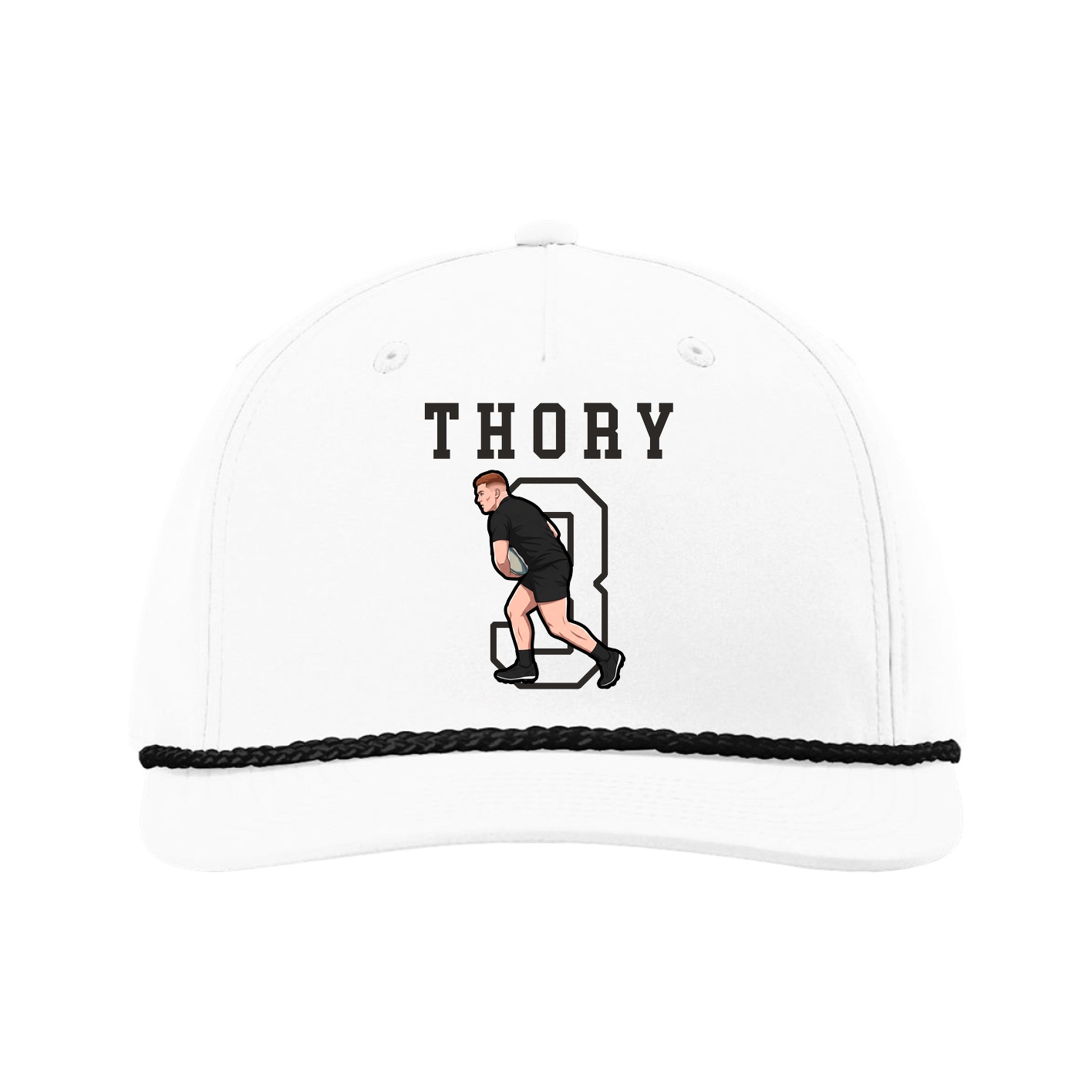 Five-Panel Classic Rope Cap — Shirsey in White