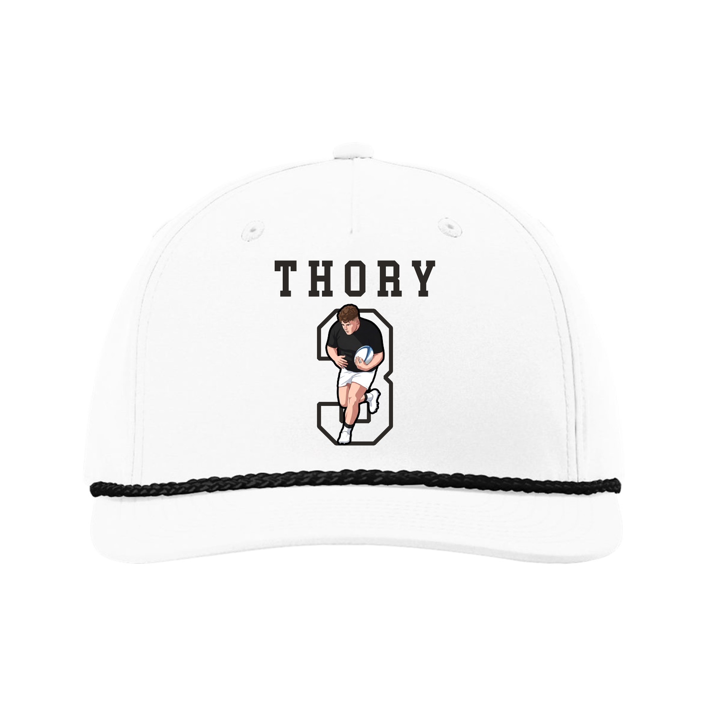 Five-Panel Classic Rope Cap — Shirsey in White