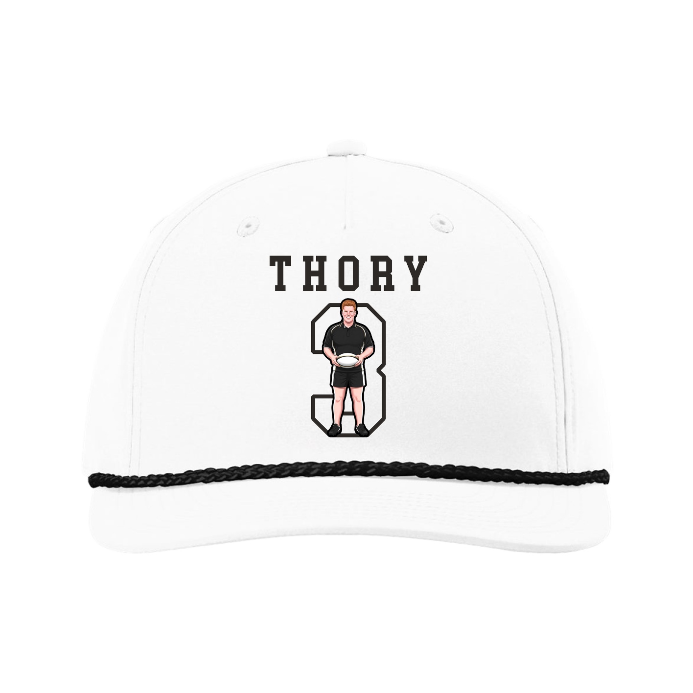 Five-Panel Classic Rope Cap — Shirsey in White