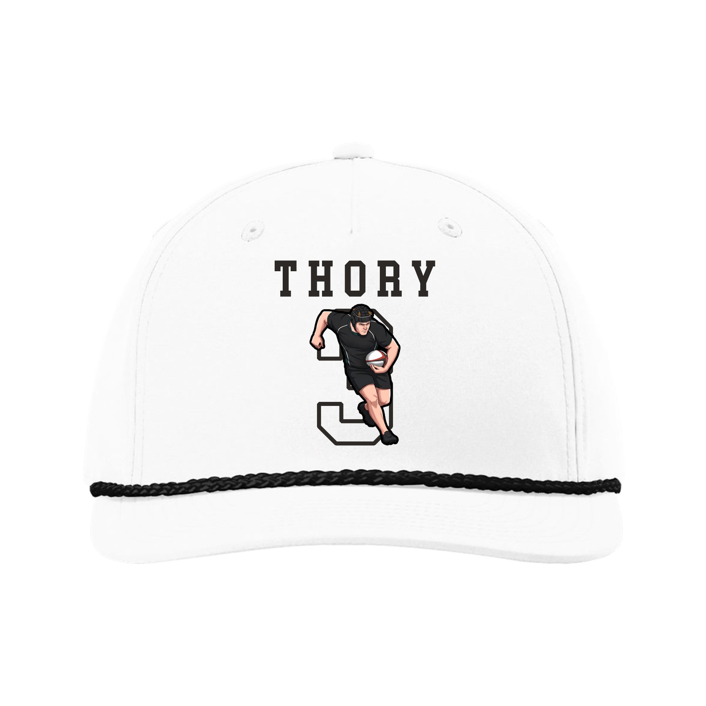 Five-Panel Classic Rope Cap — Shirsey in White