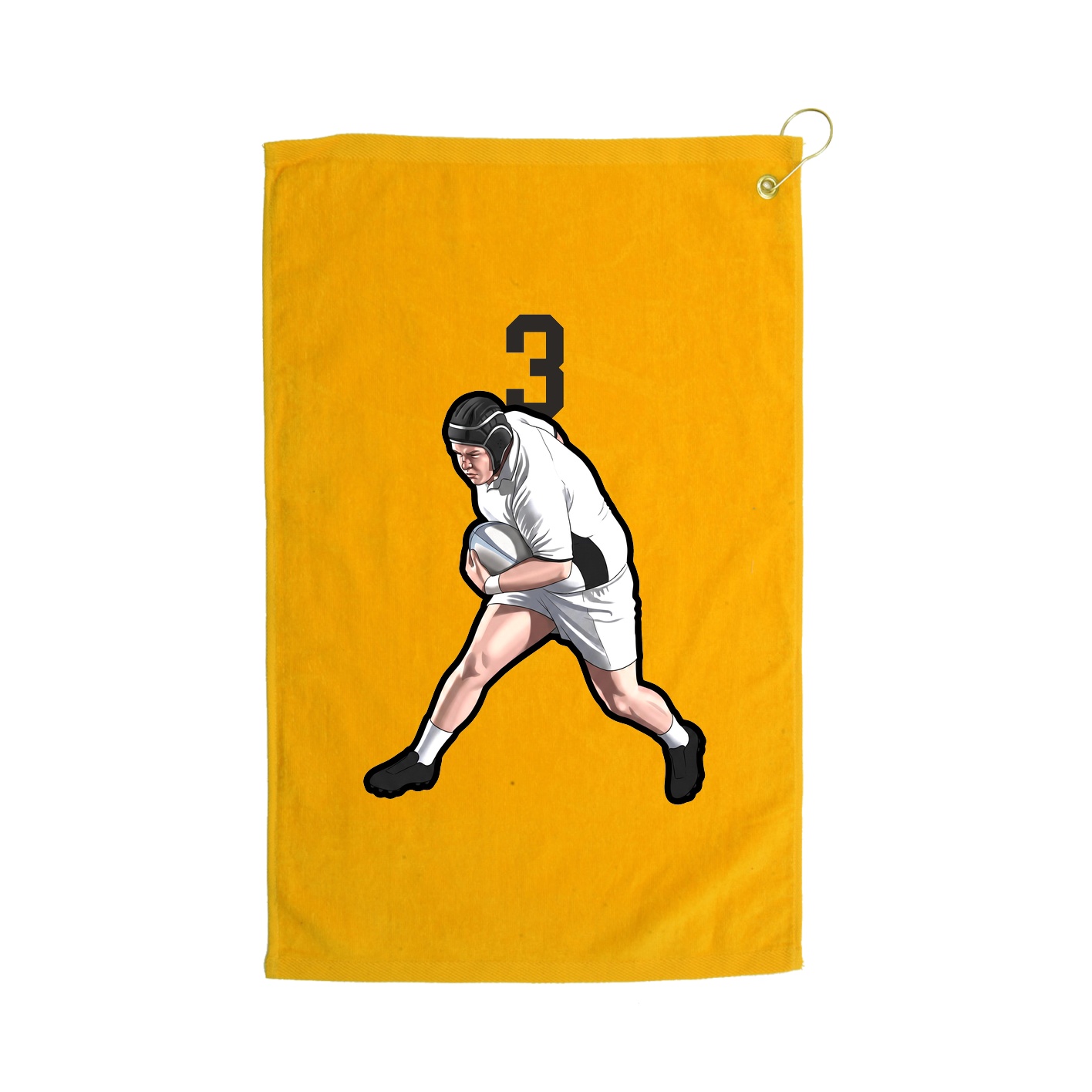 Golf Towel — Number Top in Gold