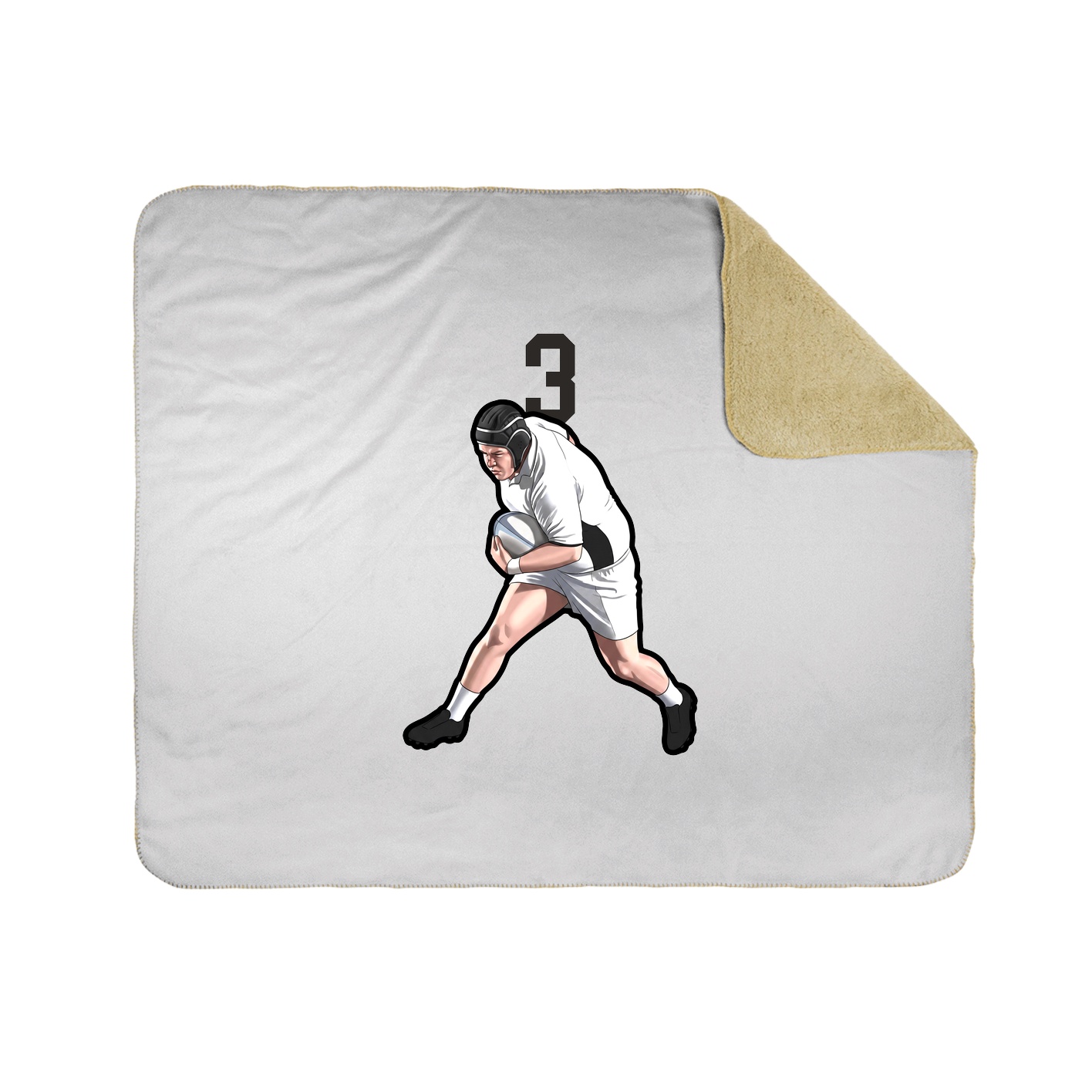 Throw Blanket — Number Top in White