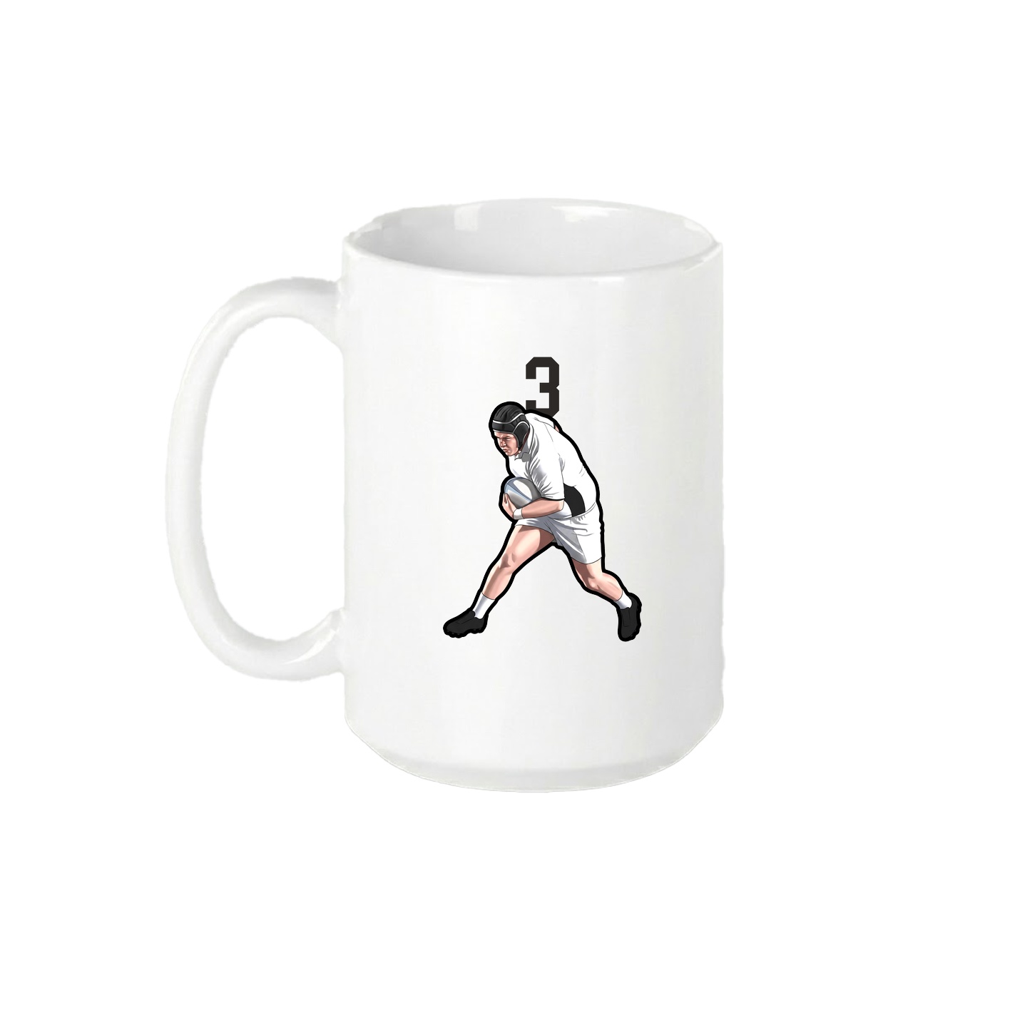 15oz Coffee Mug — Number Top in White