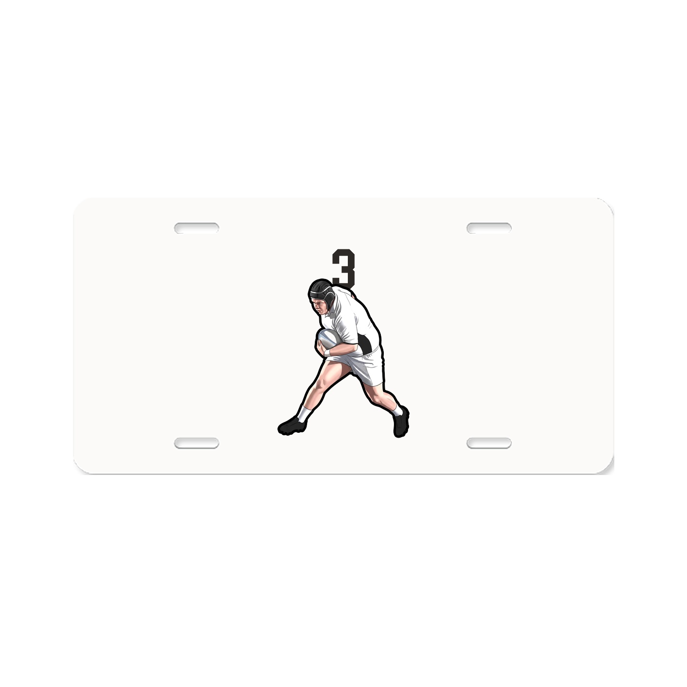 License Plate — Number Top in Classic