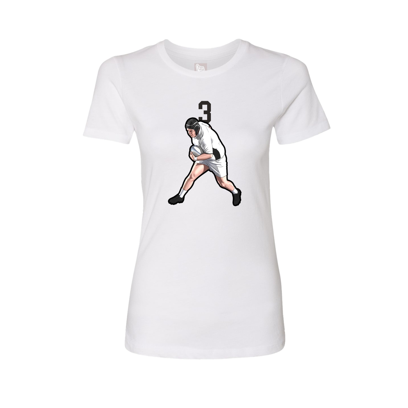Womens Tee — Number Top in White