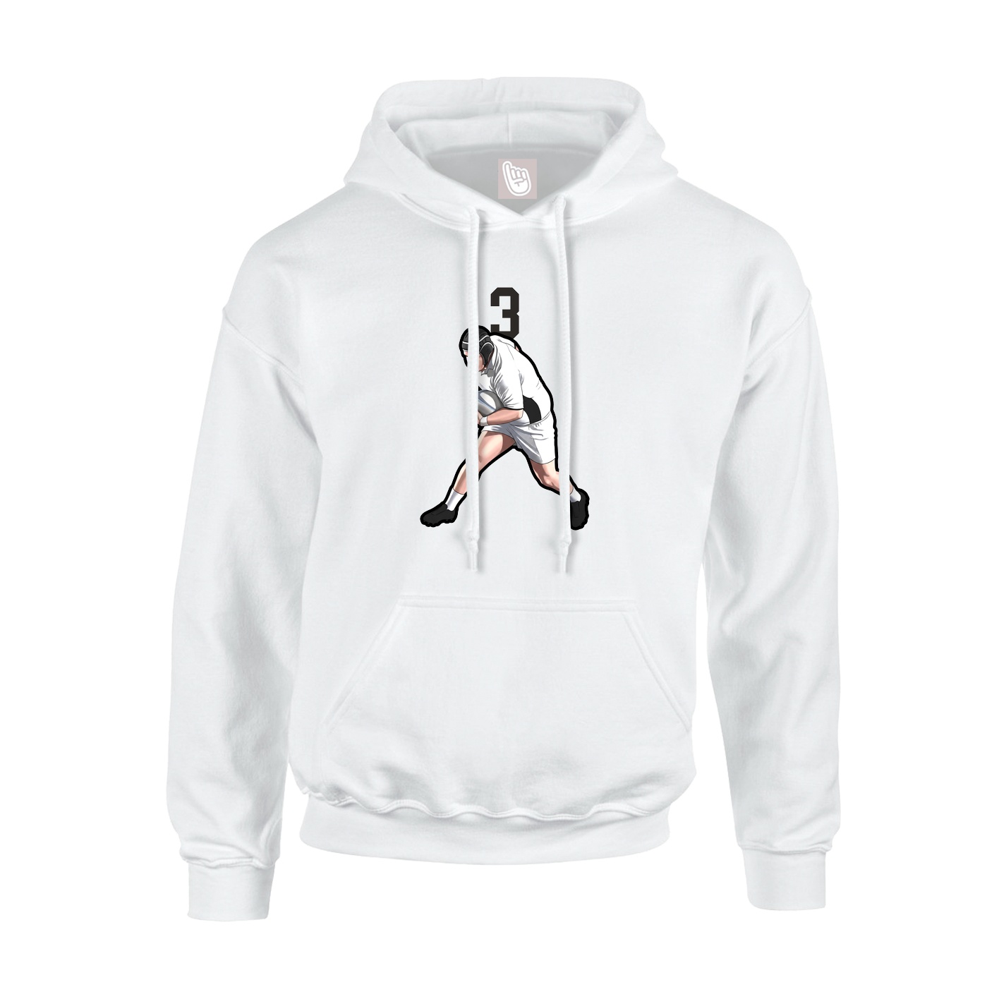 Hoodie — Number Top in White