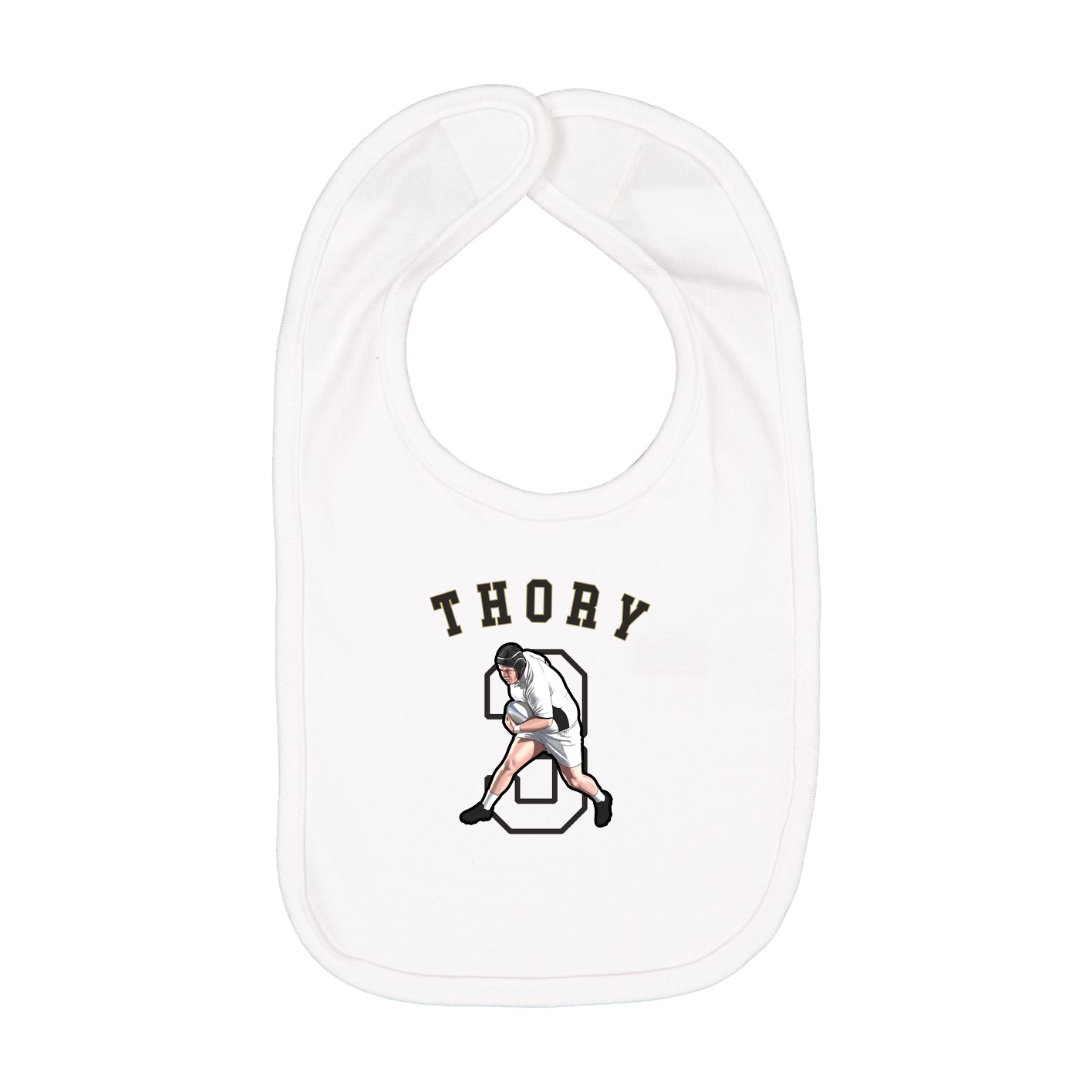 Infant Bib — Shirsey Arch in White