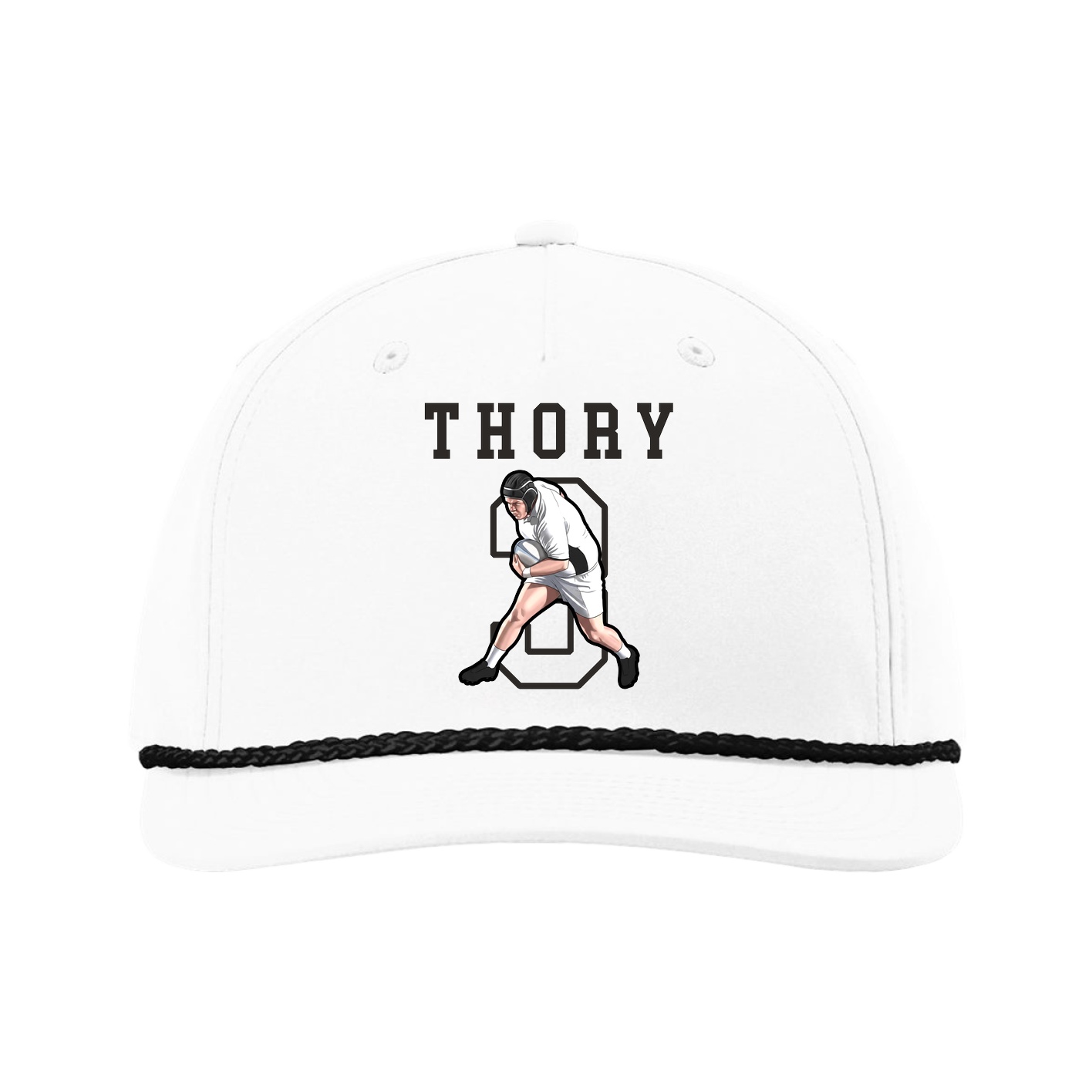 Five-Panel Classic Rope Cap — Shirsey in White