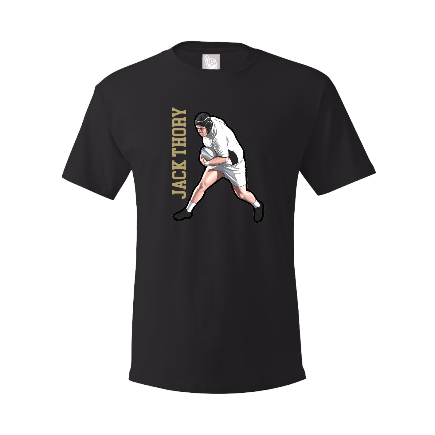 Youth Tee — Name Vertical in Black
