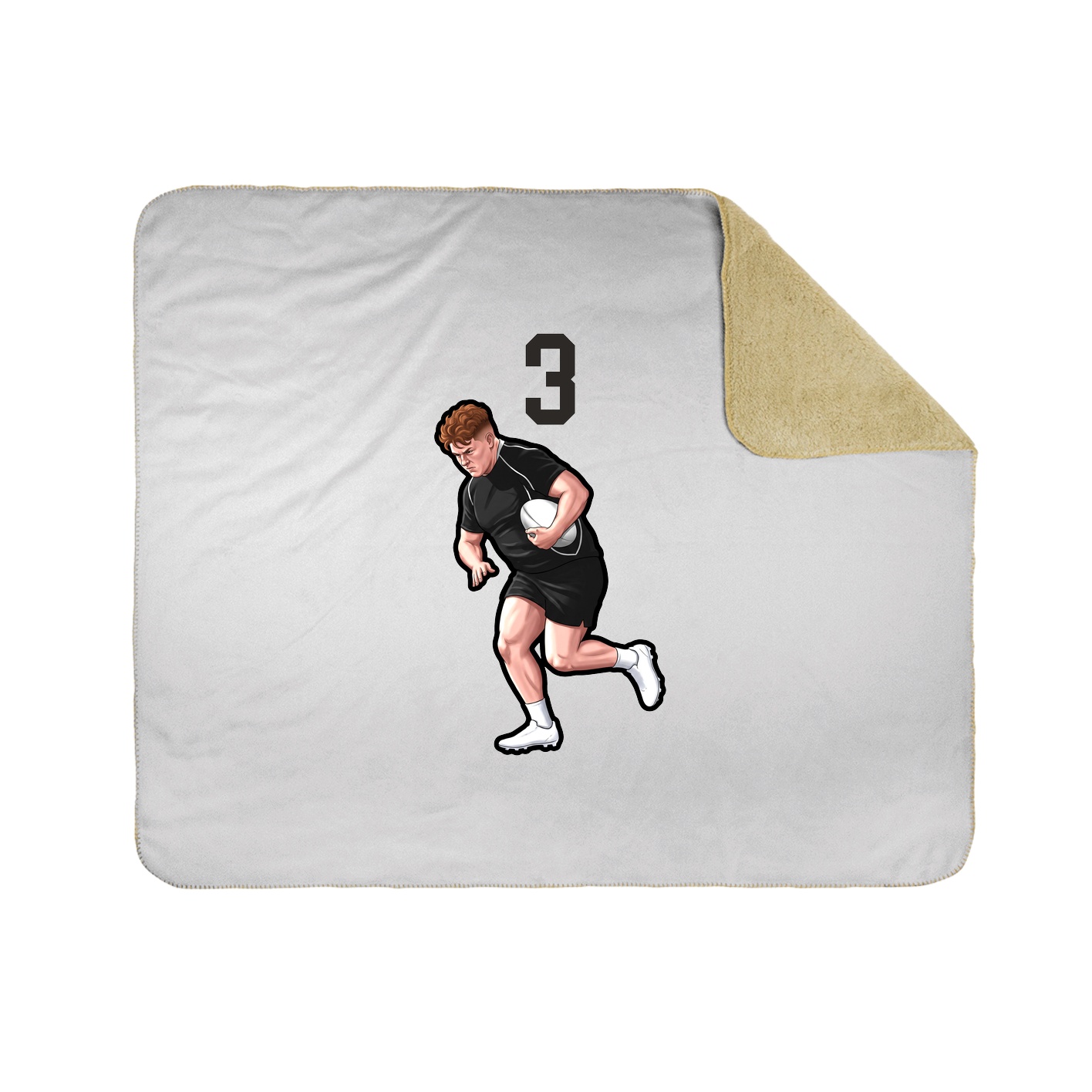 Throw Blanket — Number Top in White