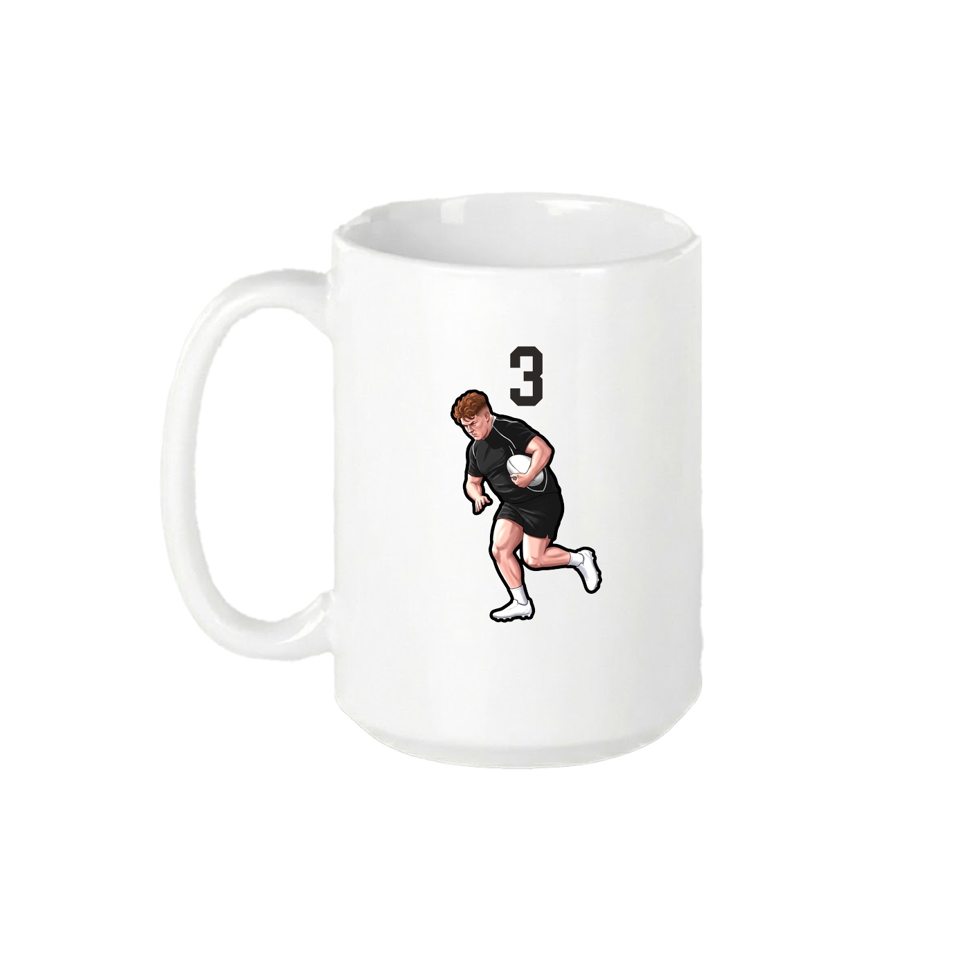 15oz Coffee Mug — Number Top in White