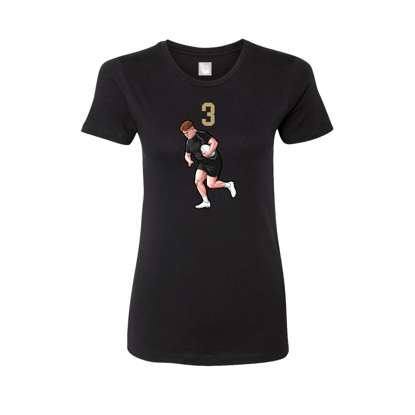 Womens Tee — Number Top in Black