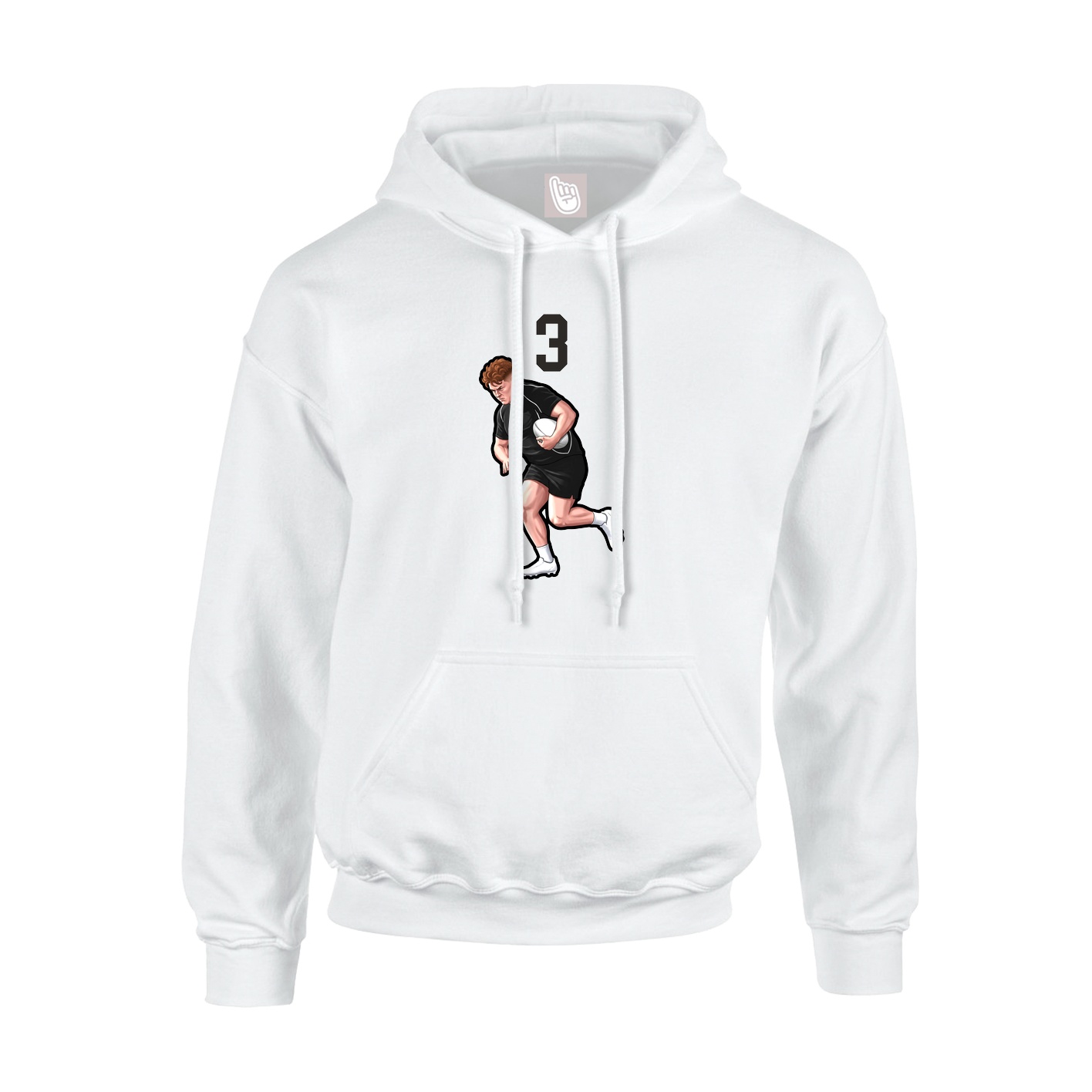 Youth Hoodie — Number Top in White