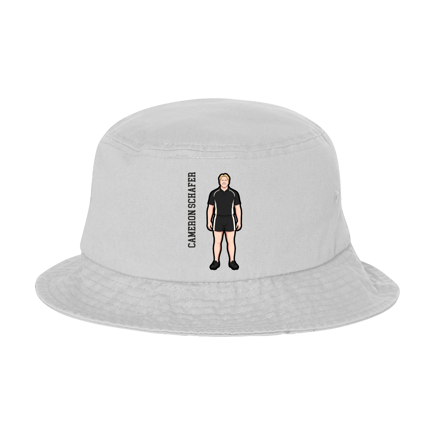 Bucket Cap — Name Vertical in White