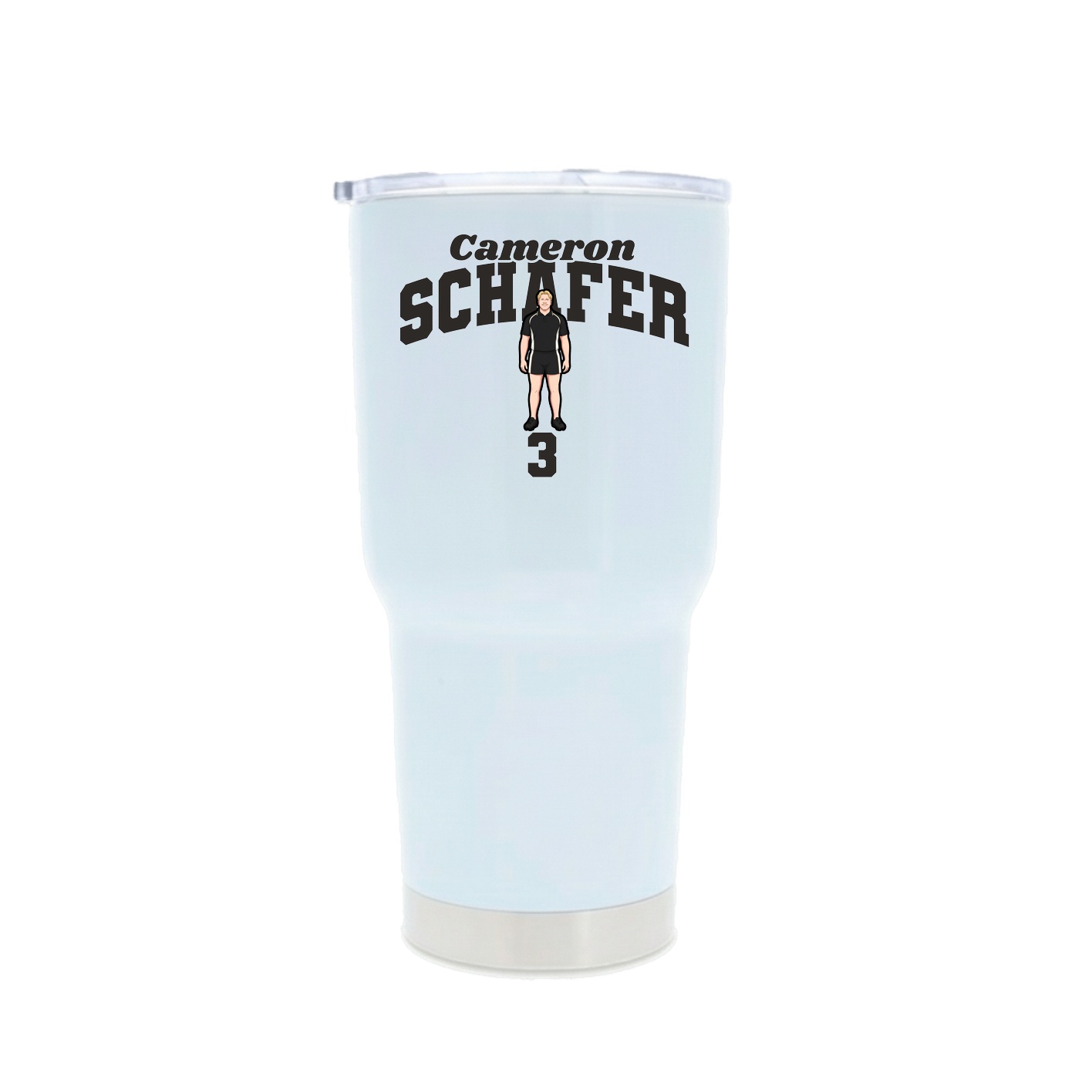 30oz Stainless Steel Tumbler — Signature Arch in White