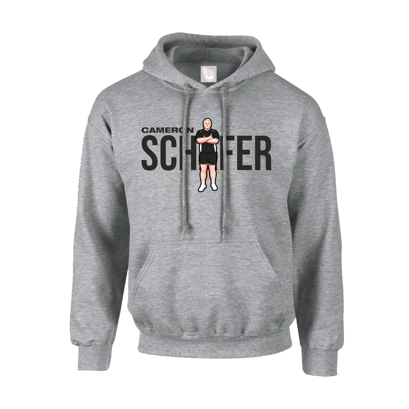 Youth Hoodie — Player Name in Grey