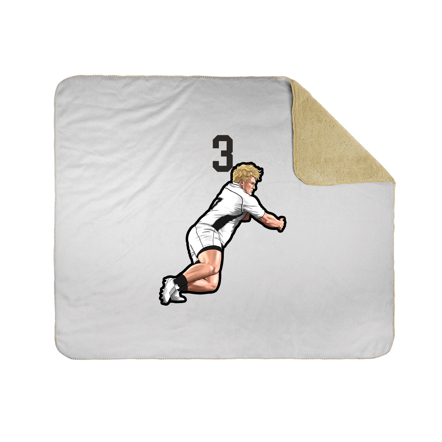 Throw Blanket — Number Top in White