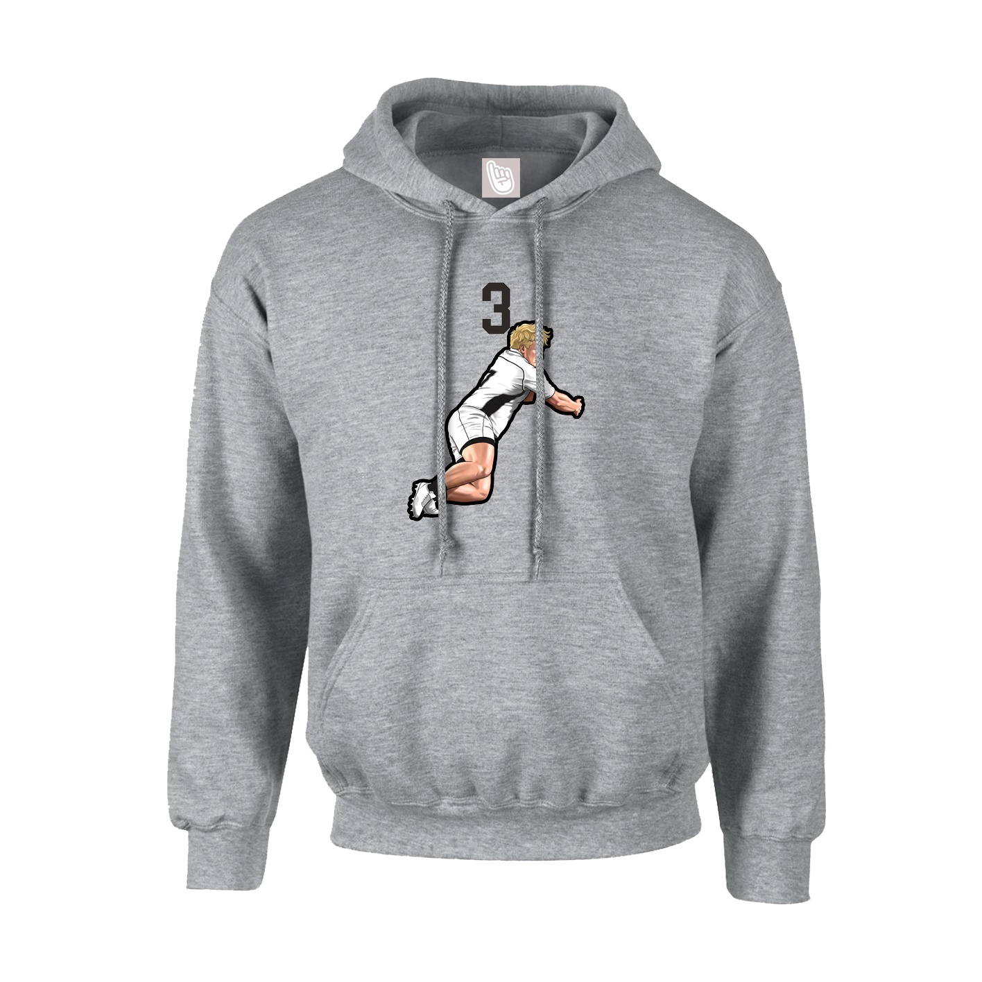 Hoodie — Number Top in Grey