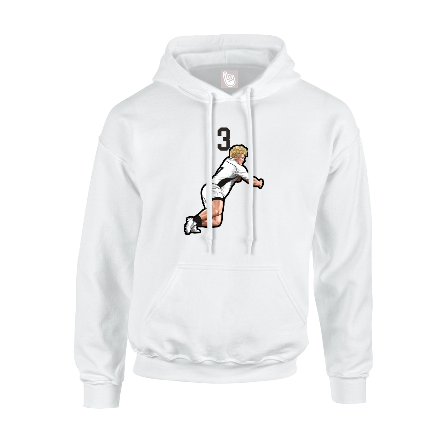 Hoodie — Number Top in White