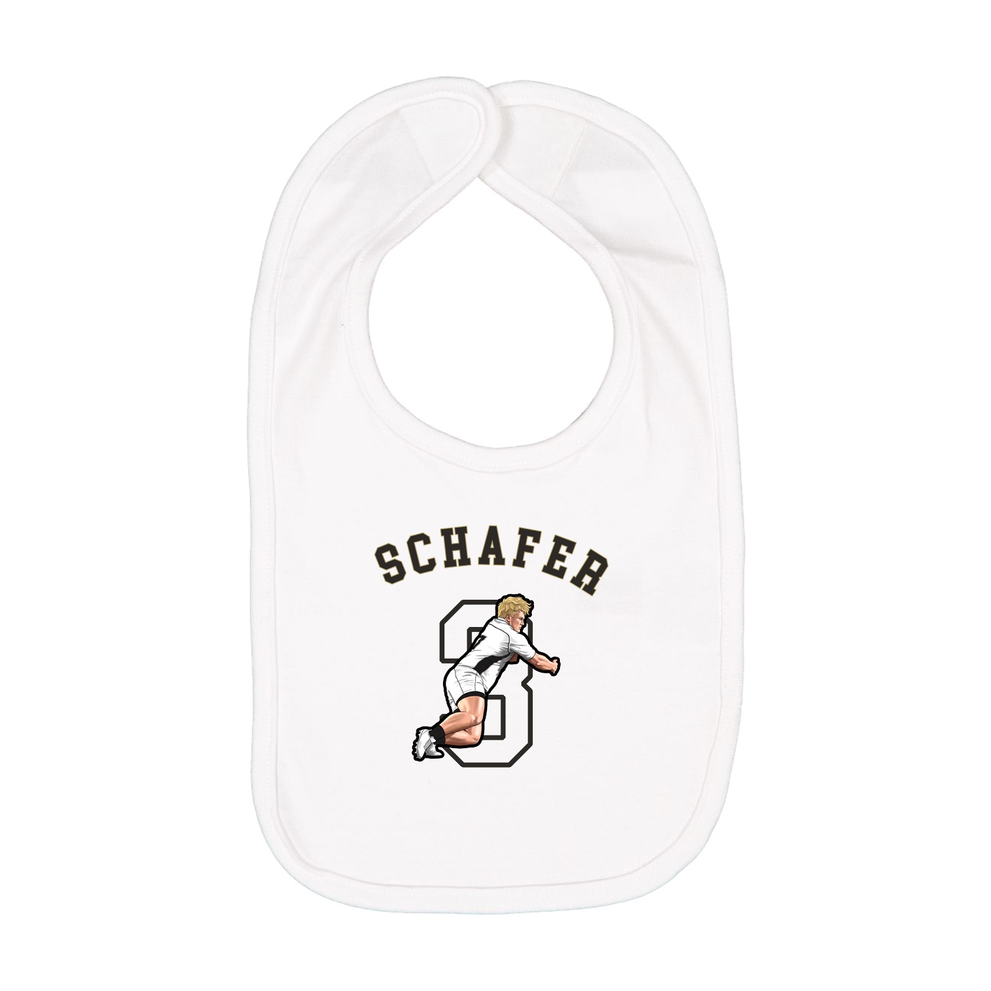 Infant Bib — Shirsey Arch in White